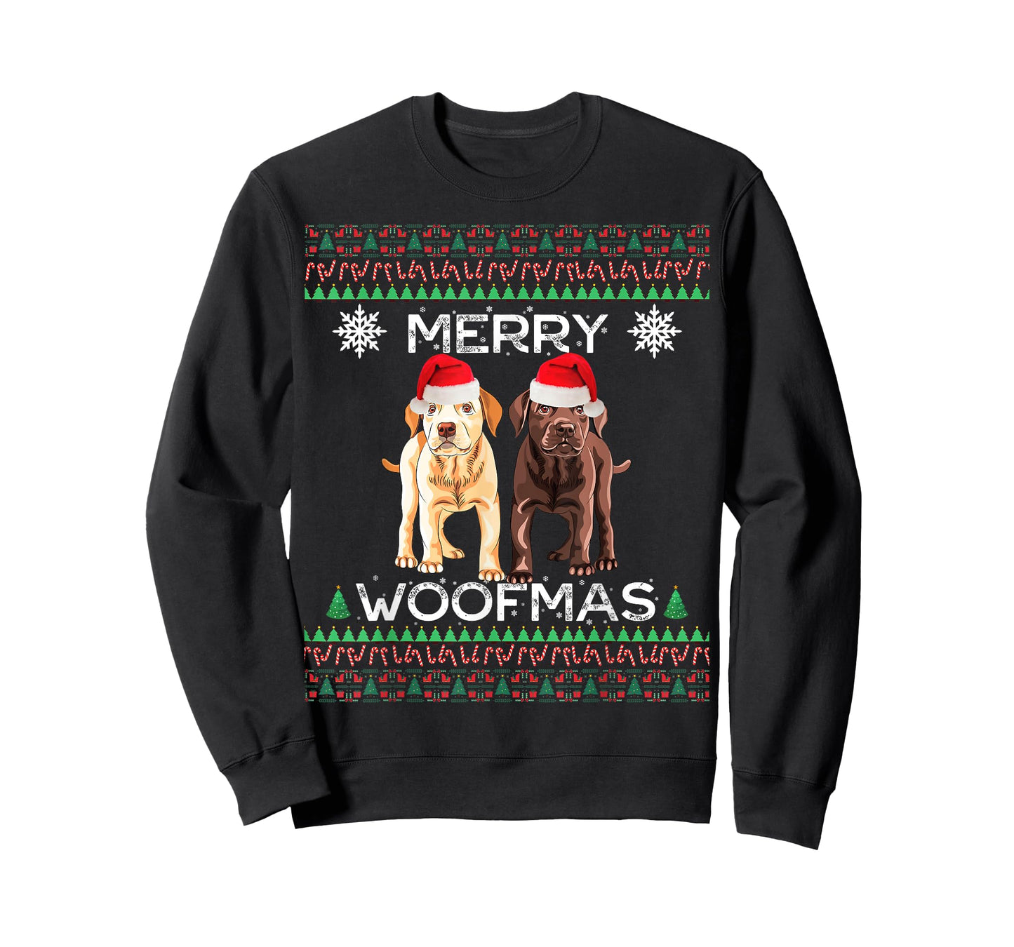 Labrador Christmas Ugly Yellow Lab Chocolate Labrador T-Shirt