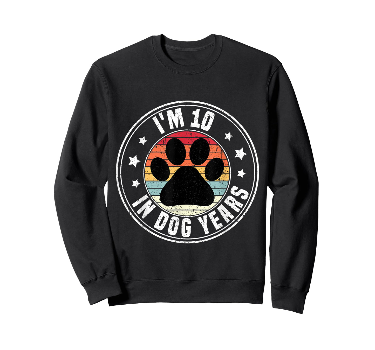 I'm 10 in Dog Years Funny 70th Birthday Dog Lover Vintage T-Shirt