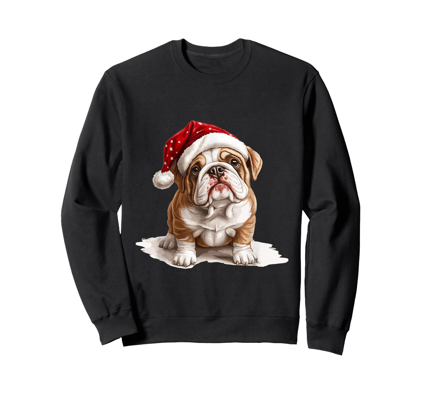 Cute English Bulldog dog Dog Christmas Merry X-mas Graphic T-Shirt