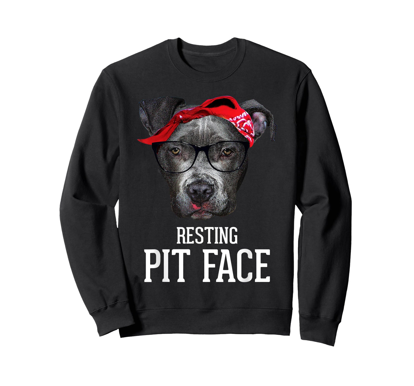 Vintage Pitbull Resting Pit Face - Funny Pitbull Lovers Dog T-Shirt