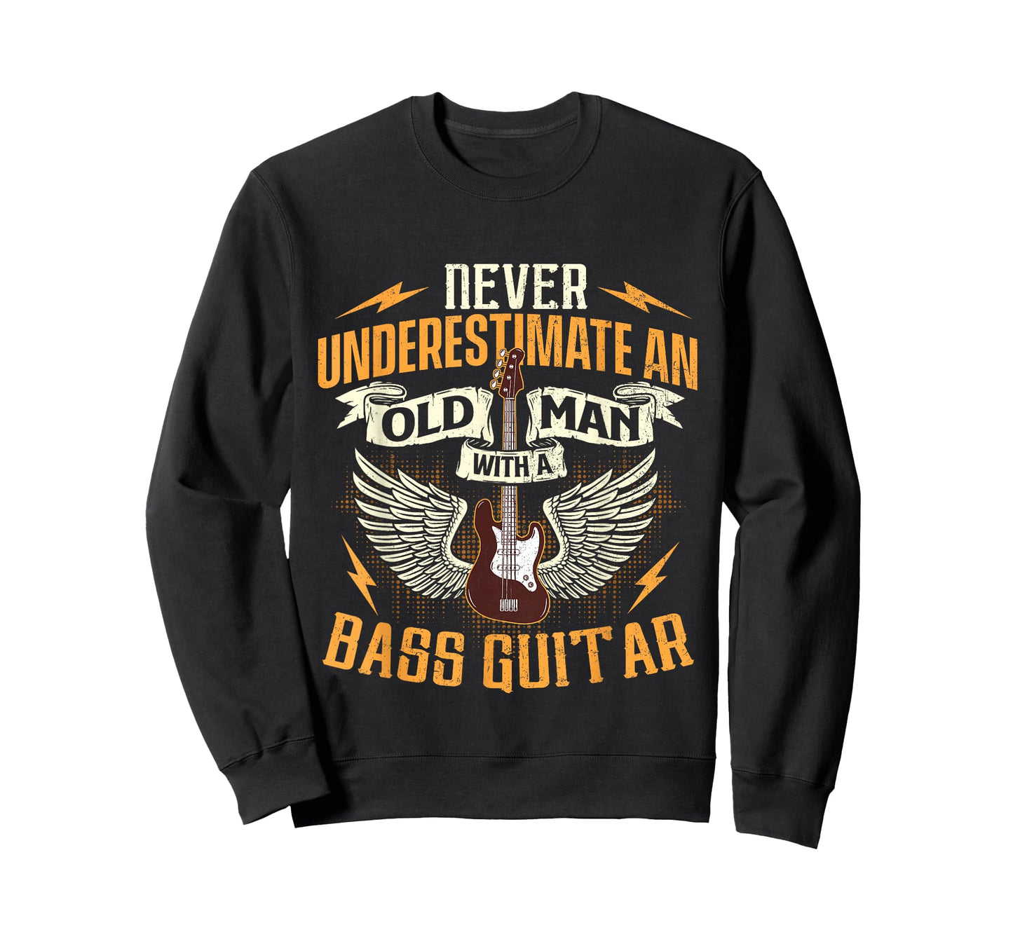 Never Underestimate An Old Man With A Bass Guitar - Bassist T-Shirt