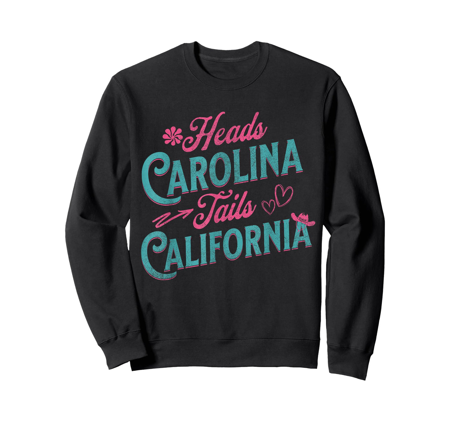 Heads Carolina Tail California Retro Vintage T-Shirt