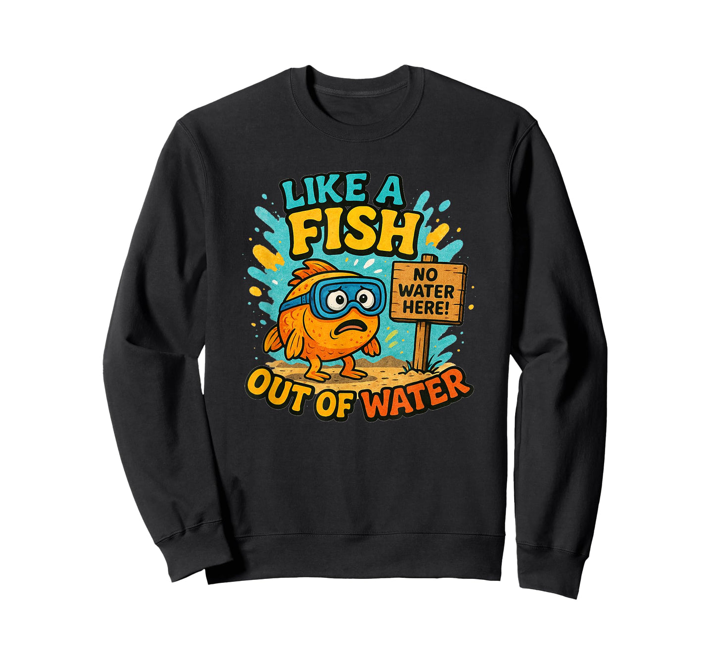 Cool Out of Water Fish Costume for Idiom Speech Lovers T-Shirt