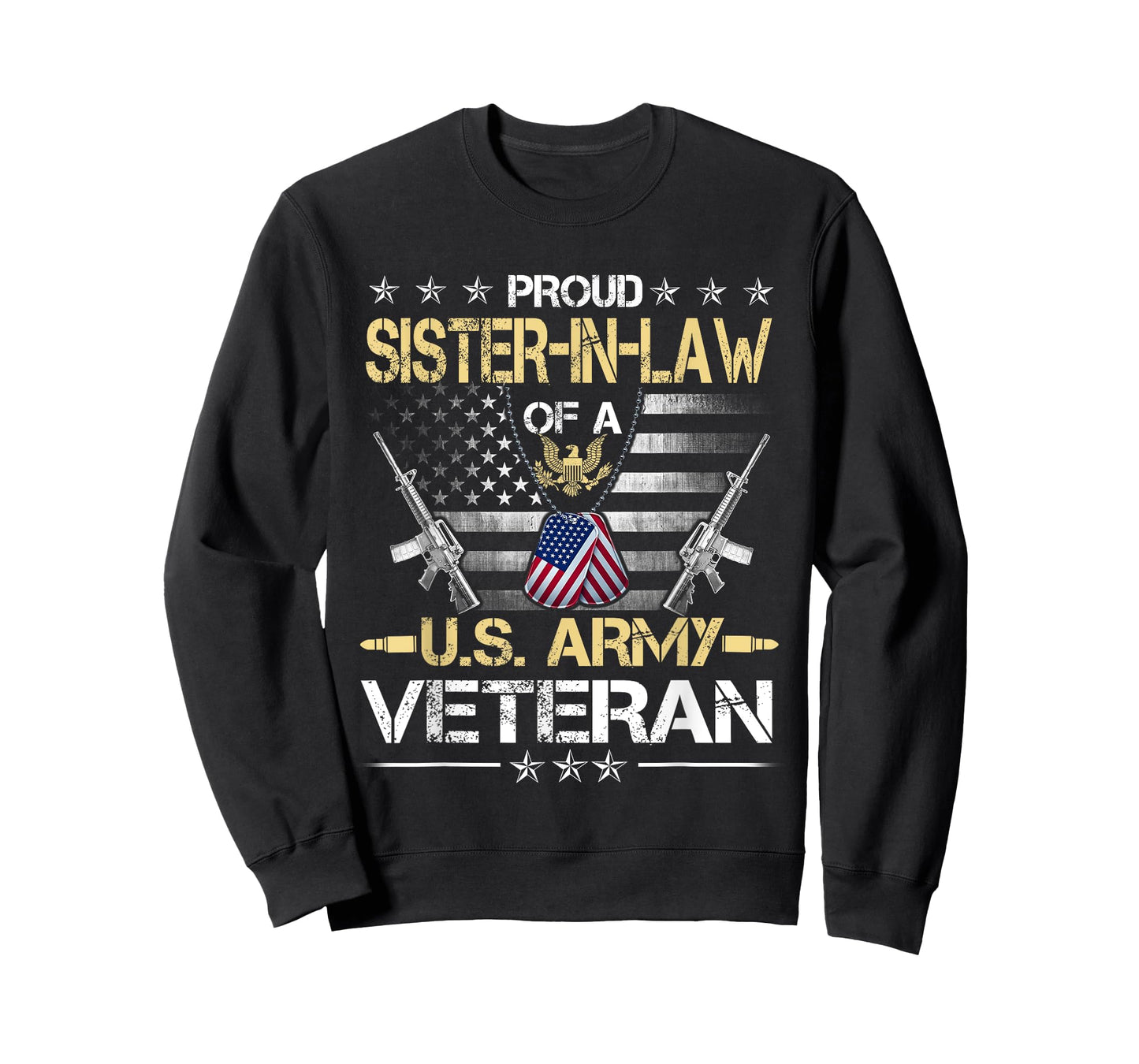 Proud Sister-In-Law Of A U.S. Army Veteran Flag- Veterans T-Shirt