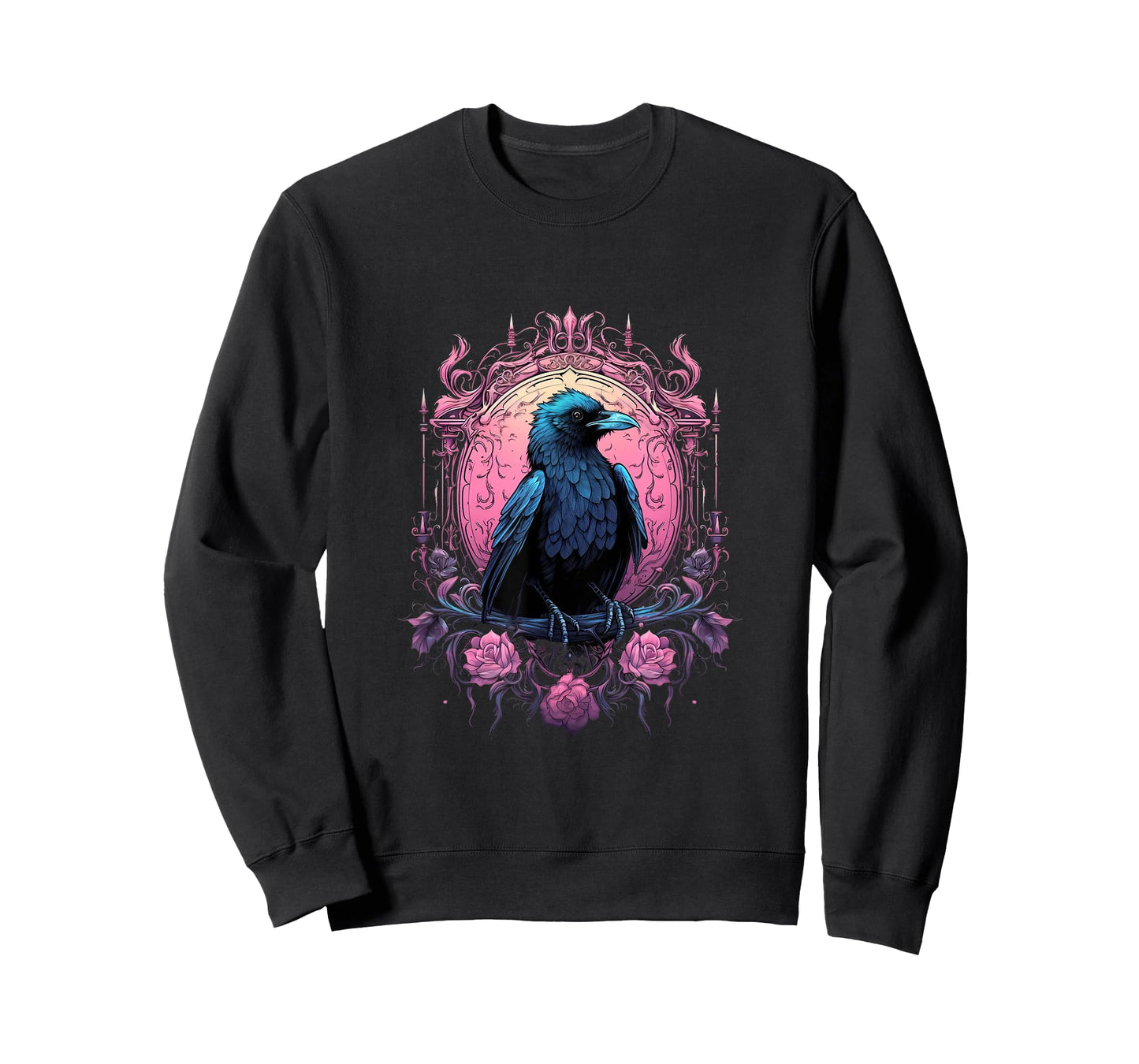 Pastel Goth Gothic Crow Bird Kawaii Anime Nu Goth Aesthetic T-Shirt