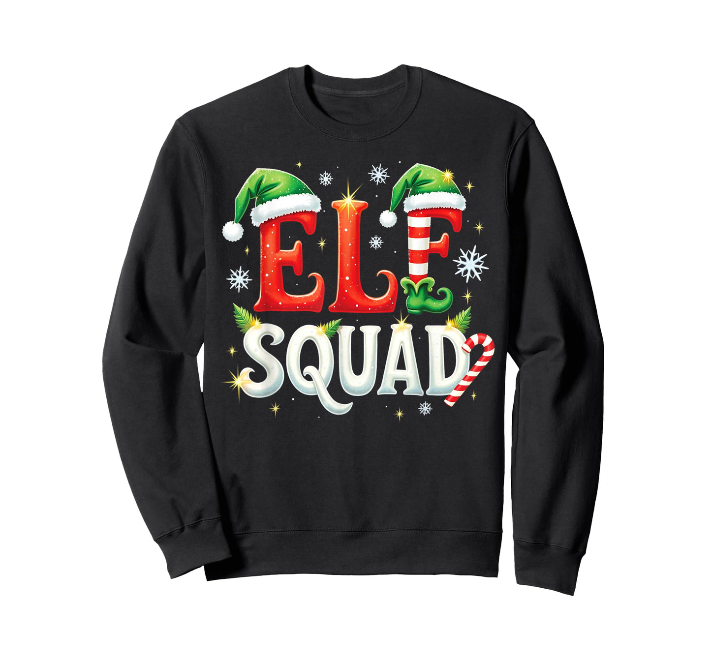 Elf Family Christmas Matching Pajamas Xmas Elf Squad T-Shirt