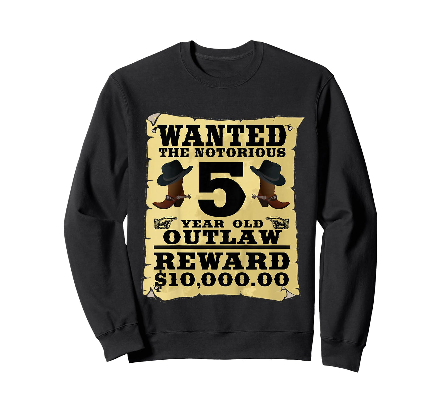 Kids 5 Year Old Cowboy Birthday Party Wild West Western 5th Gift T-Shirt