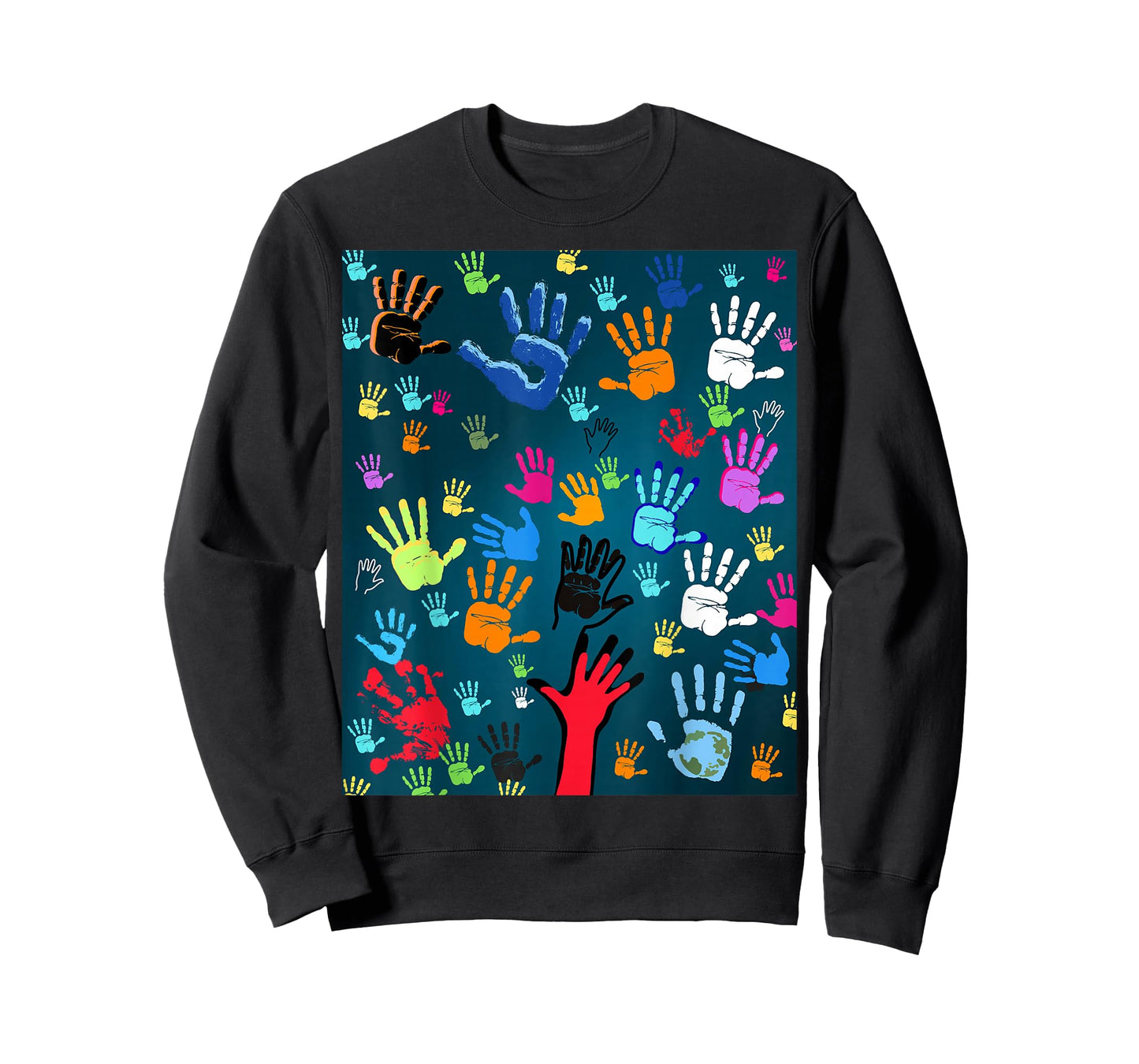 Colorful Handprint Art – Unity, Diversity, and Expression T-Shirt