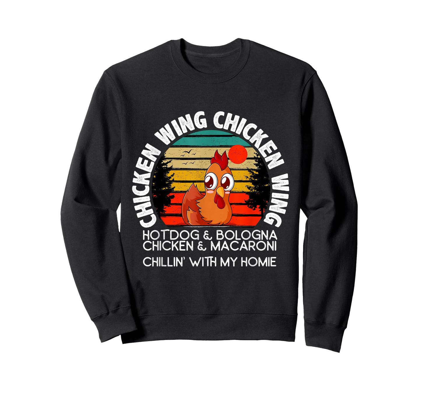 Chicken Wing Chicken Wing Hot Dog Bologna Macaroni T-Shirt Small