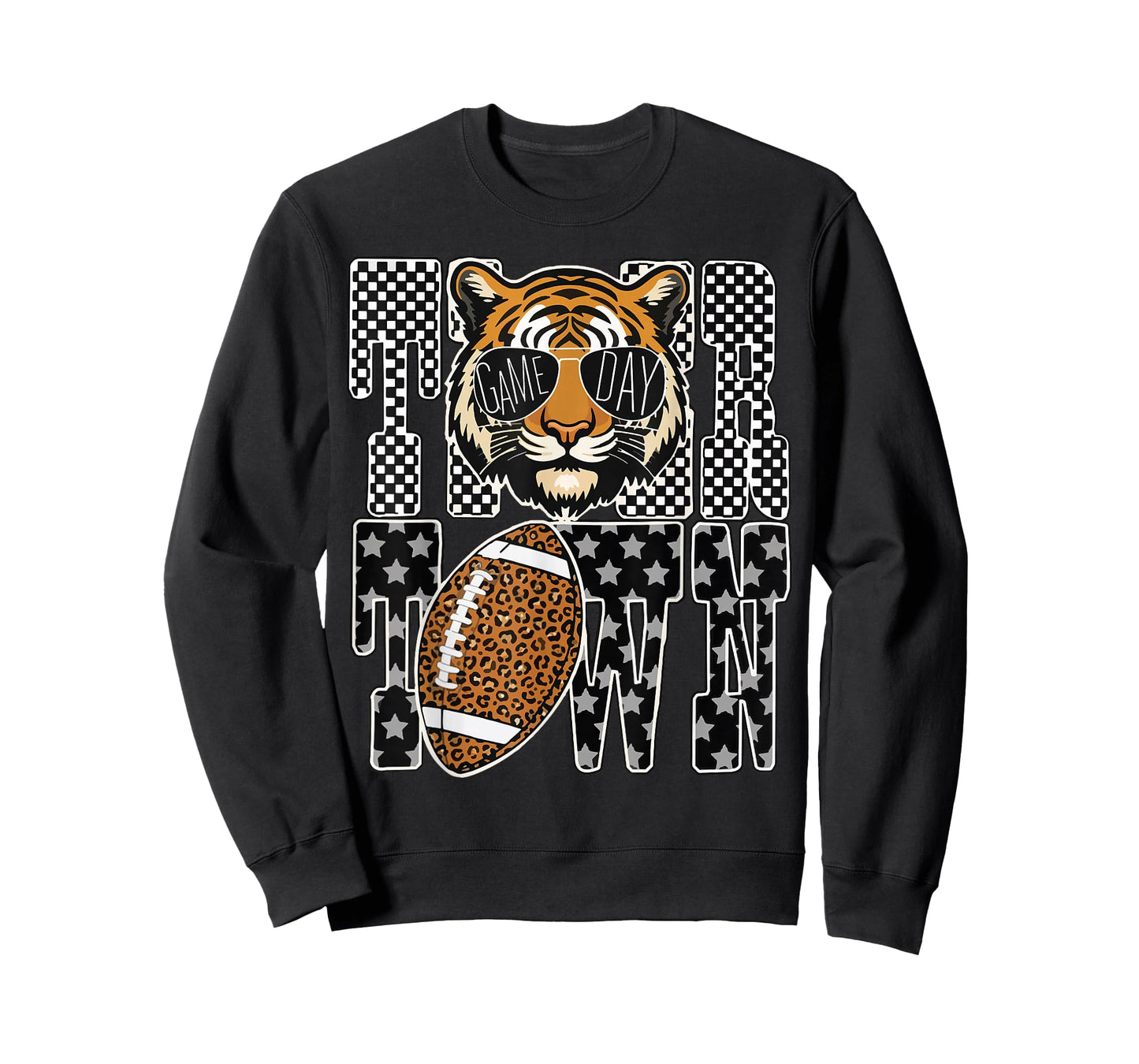 Tiger Town Leopard Football Game Day for Men T-Shirt