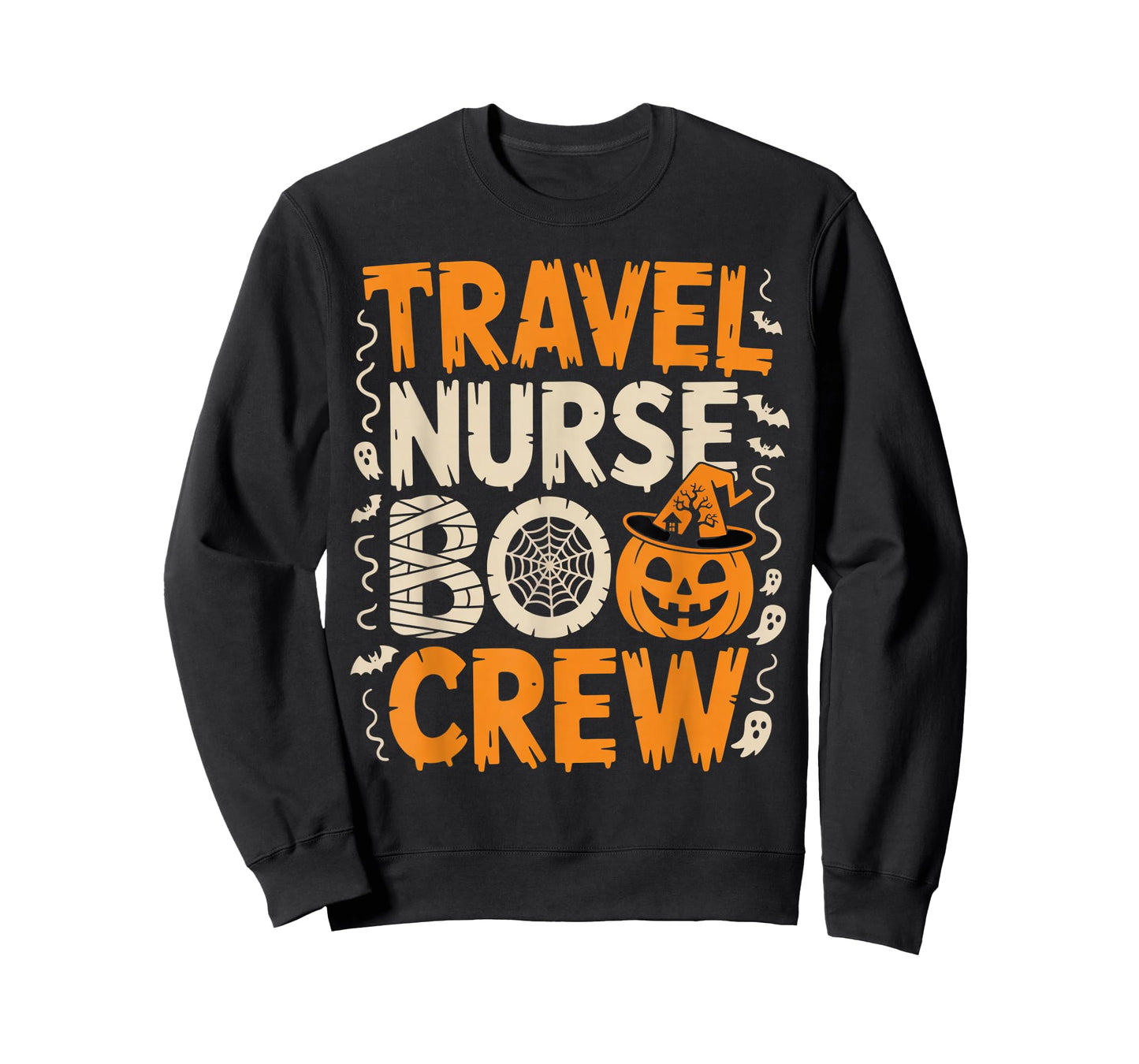 Travel Nurse Boo Crew Spooky Halloween Outfit T-Shirt