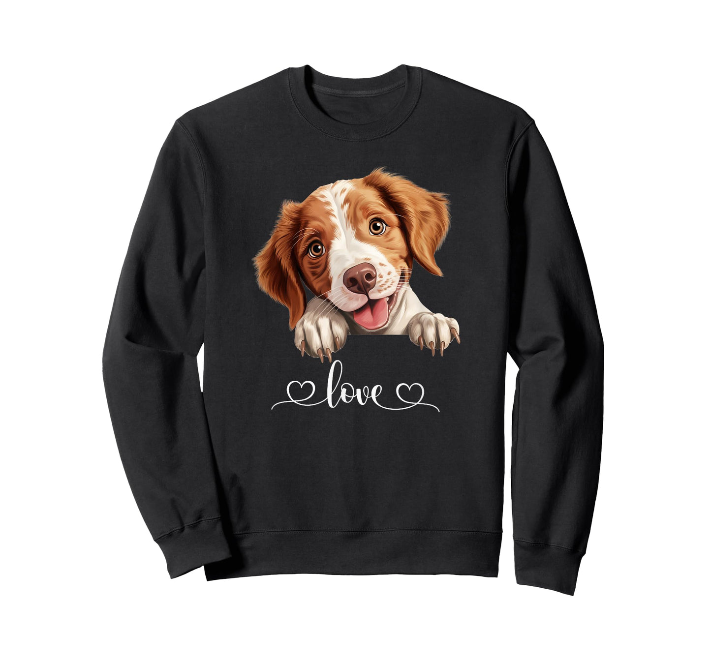 Cute Dog Graphic Love Puppy Brittany Dog T-Shirt for Men Women