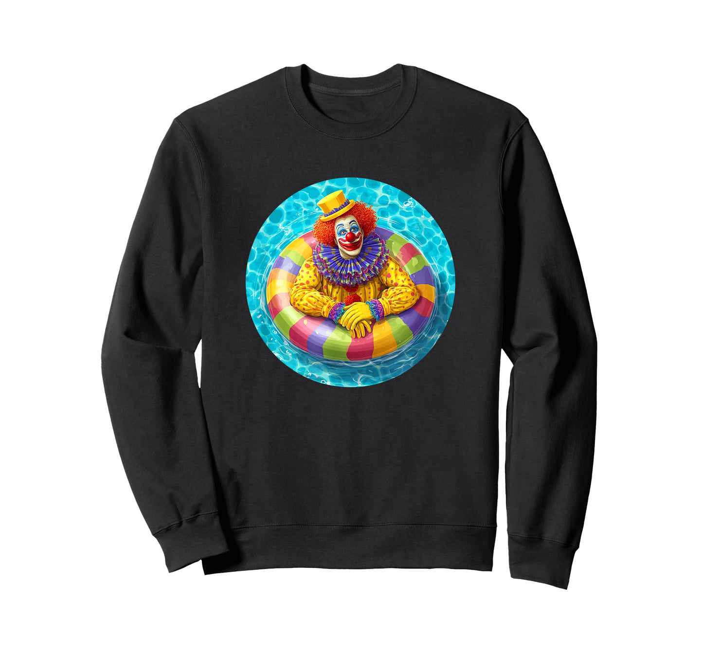 Funny Vacation Clown with Pool Ring for Holiday Lovers T-Shirt