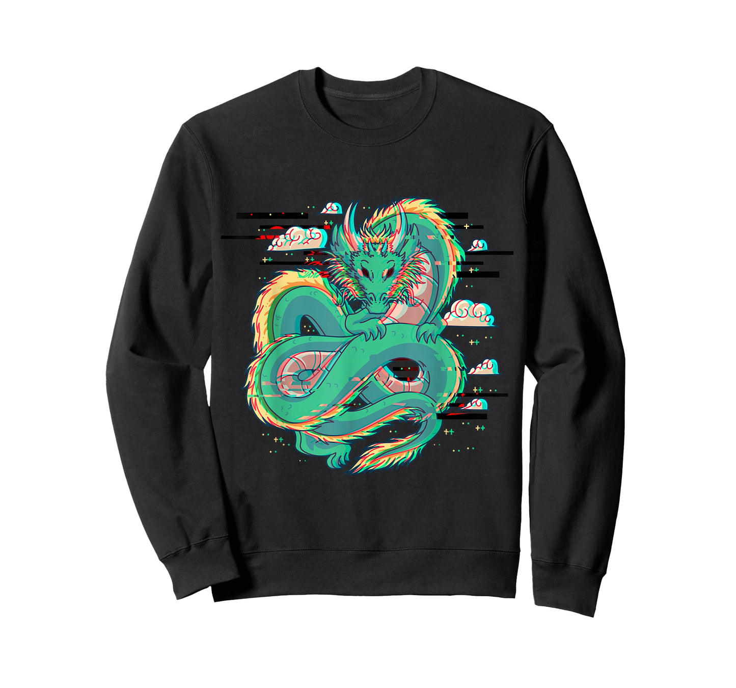 Grunge Dragon Glitch Dragon Aesthetic Style Japan Vaporwave T-Shirt