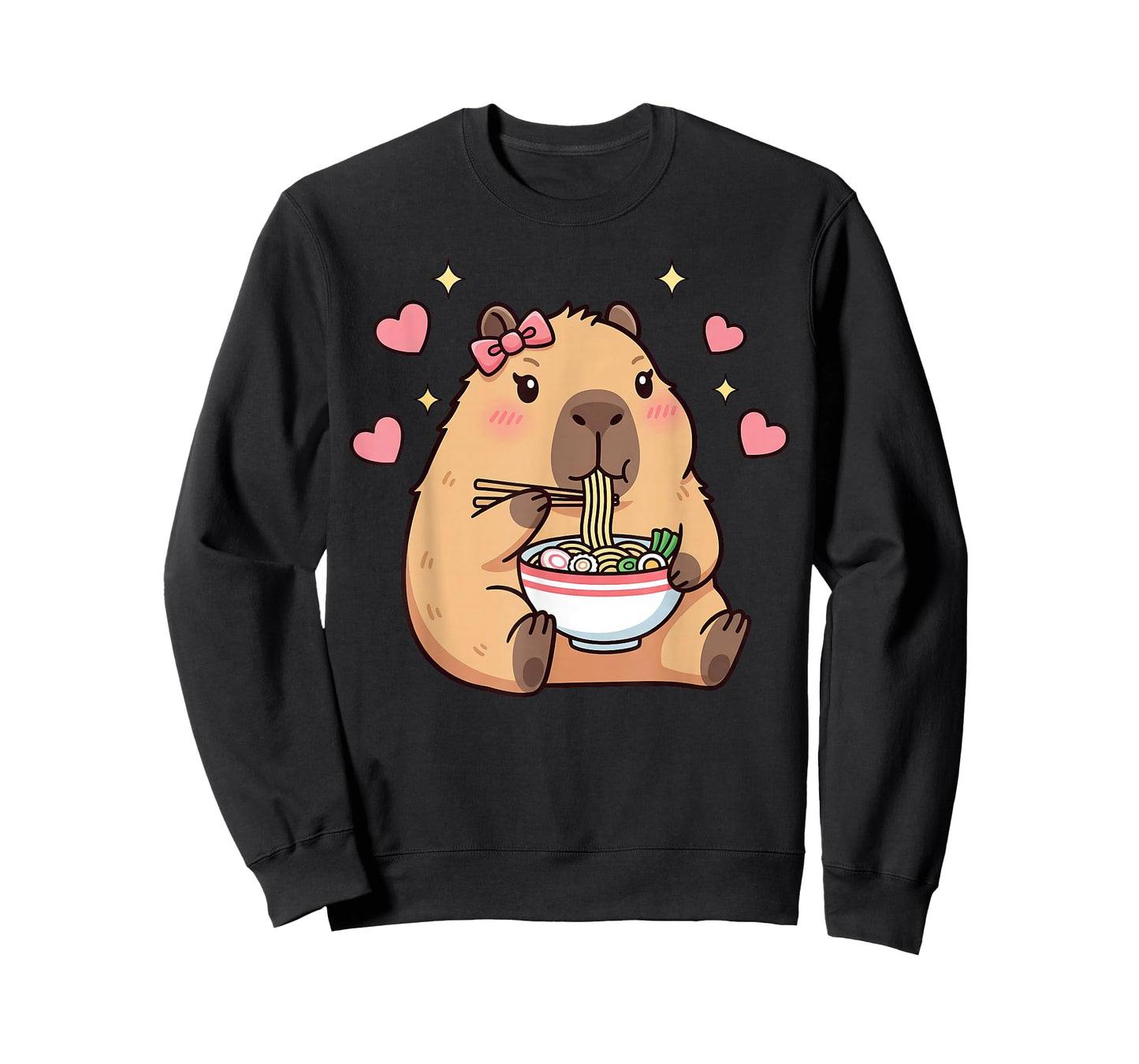 Cute Girls Capybara Ramen Kawaii Tea Kawaii Capy Lover Kids T-Shirt