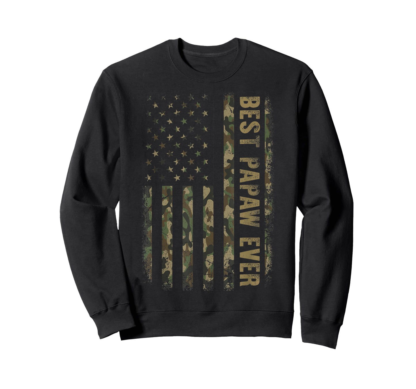 Best Papaw Ever Camouflage American Flag Father's Day T-Shirt