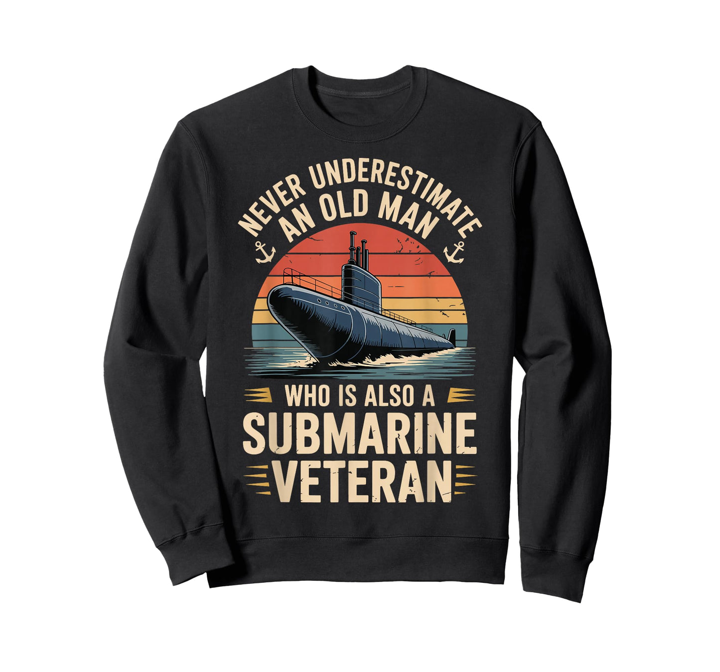 Never Underestimate an Old Man Who is A Submarine Veteran T-Shirt