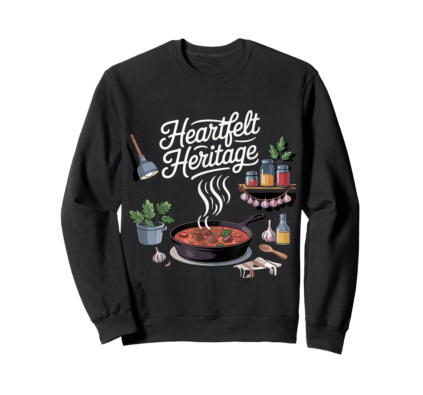 Heartfelt Heritage Culinary Art Design T-Shirt