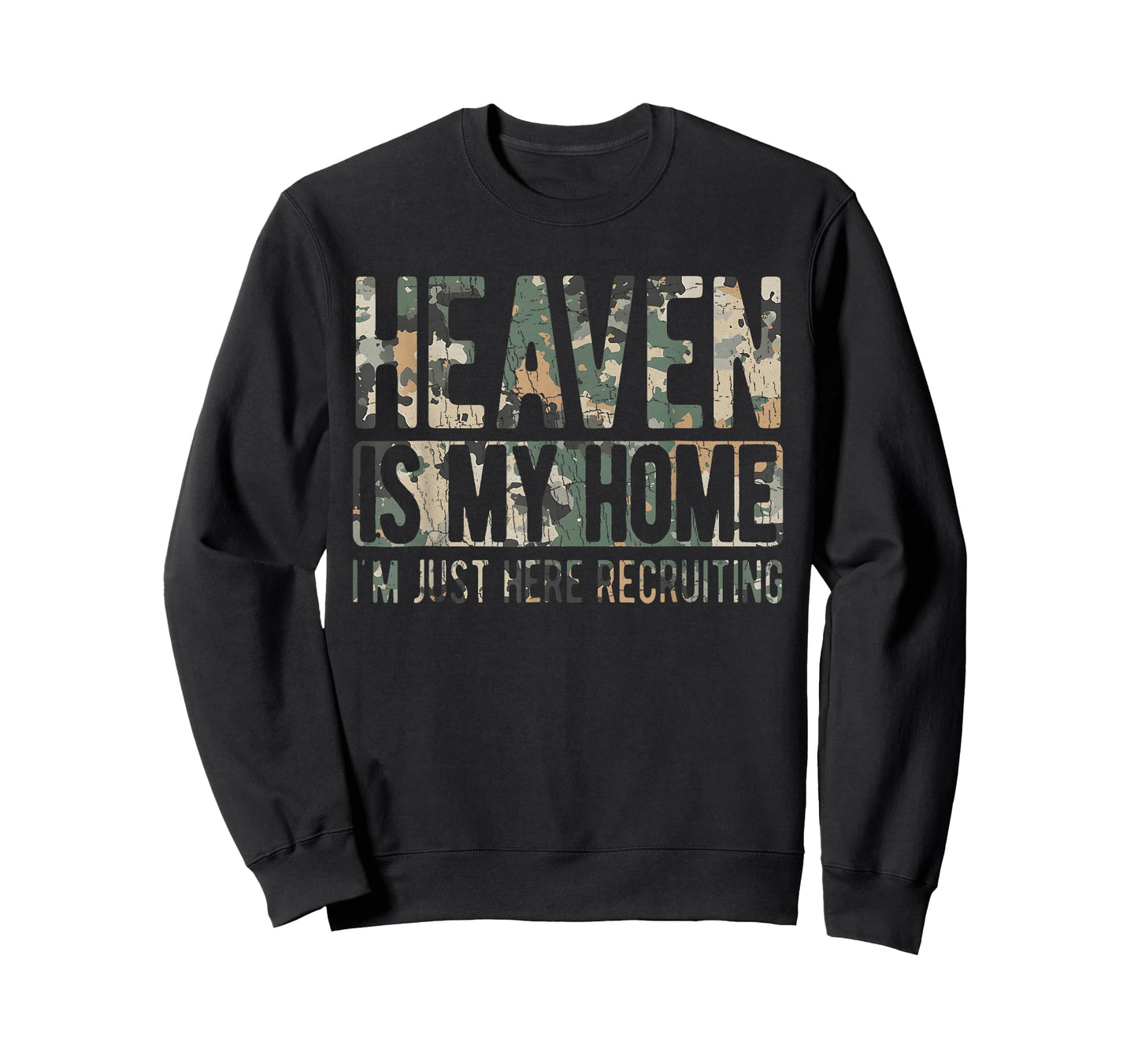 Vintage Camo Heaven Is My Home Religious Christian Camo T-Shirt