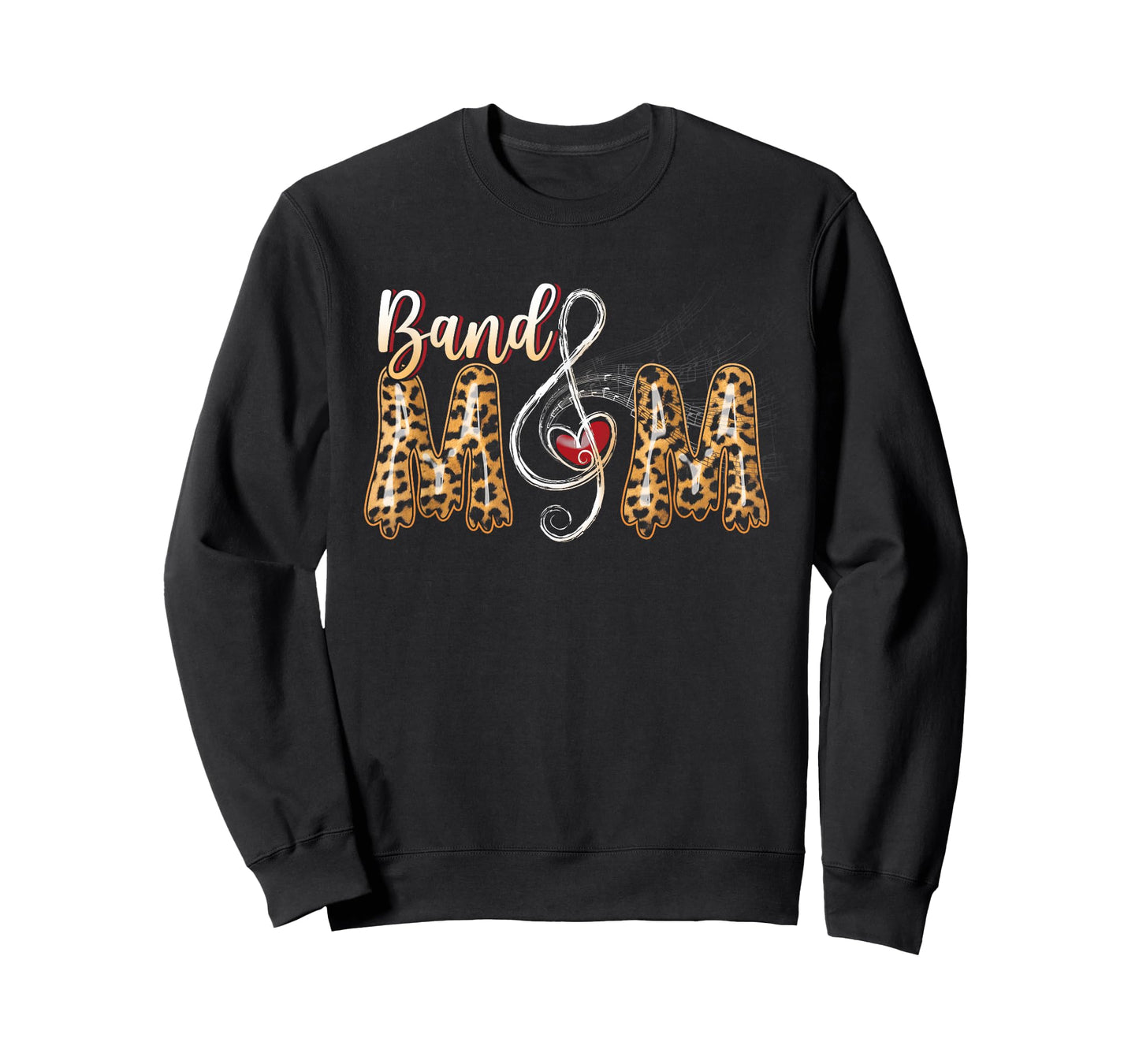 Band Mom Leopard Print Proud Mom Musical Marching Band T-Shirt