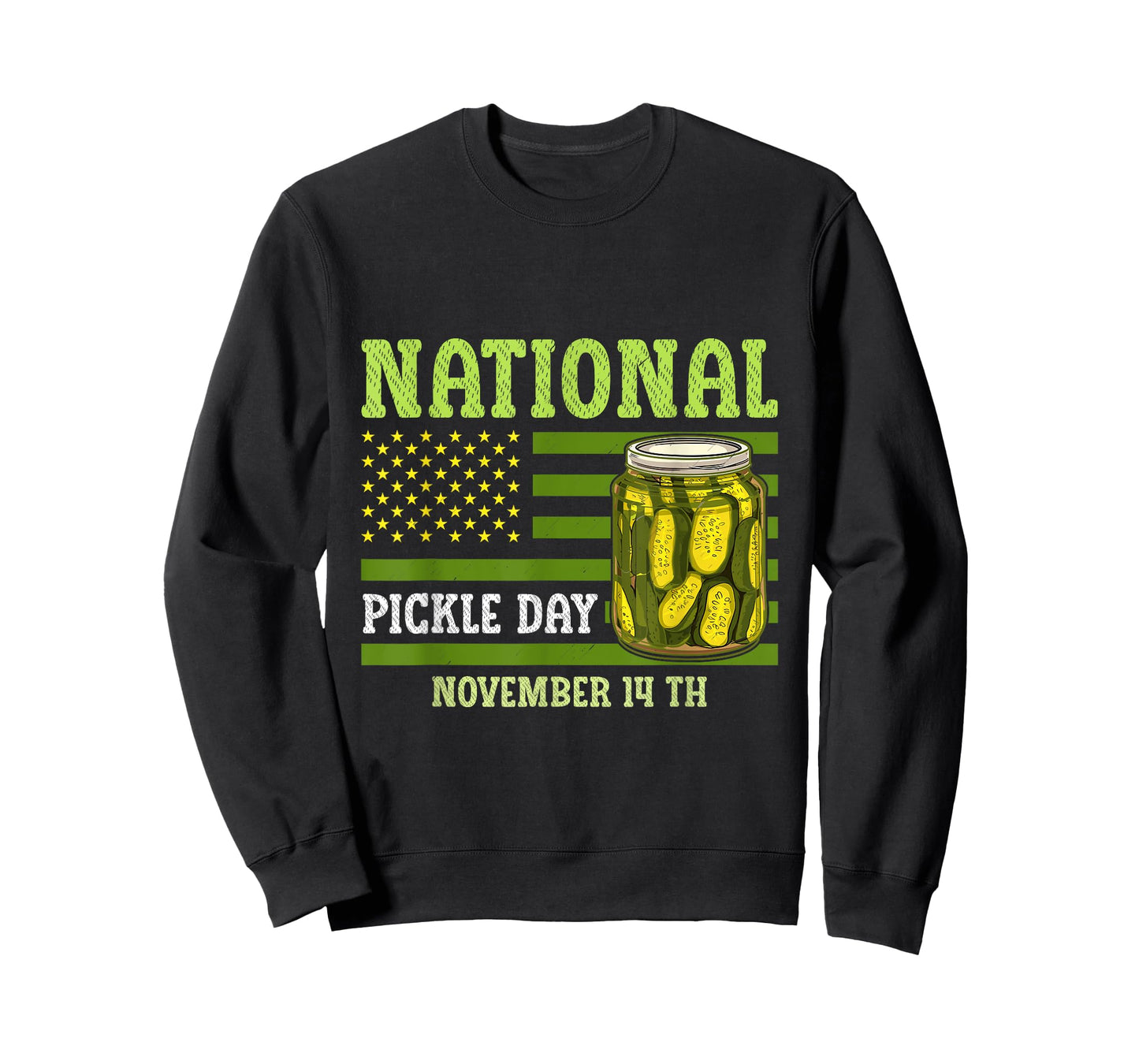 National Pickle Day America Flag Food Lover Cucumber T-Shirt