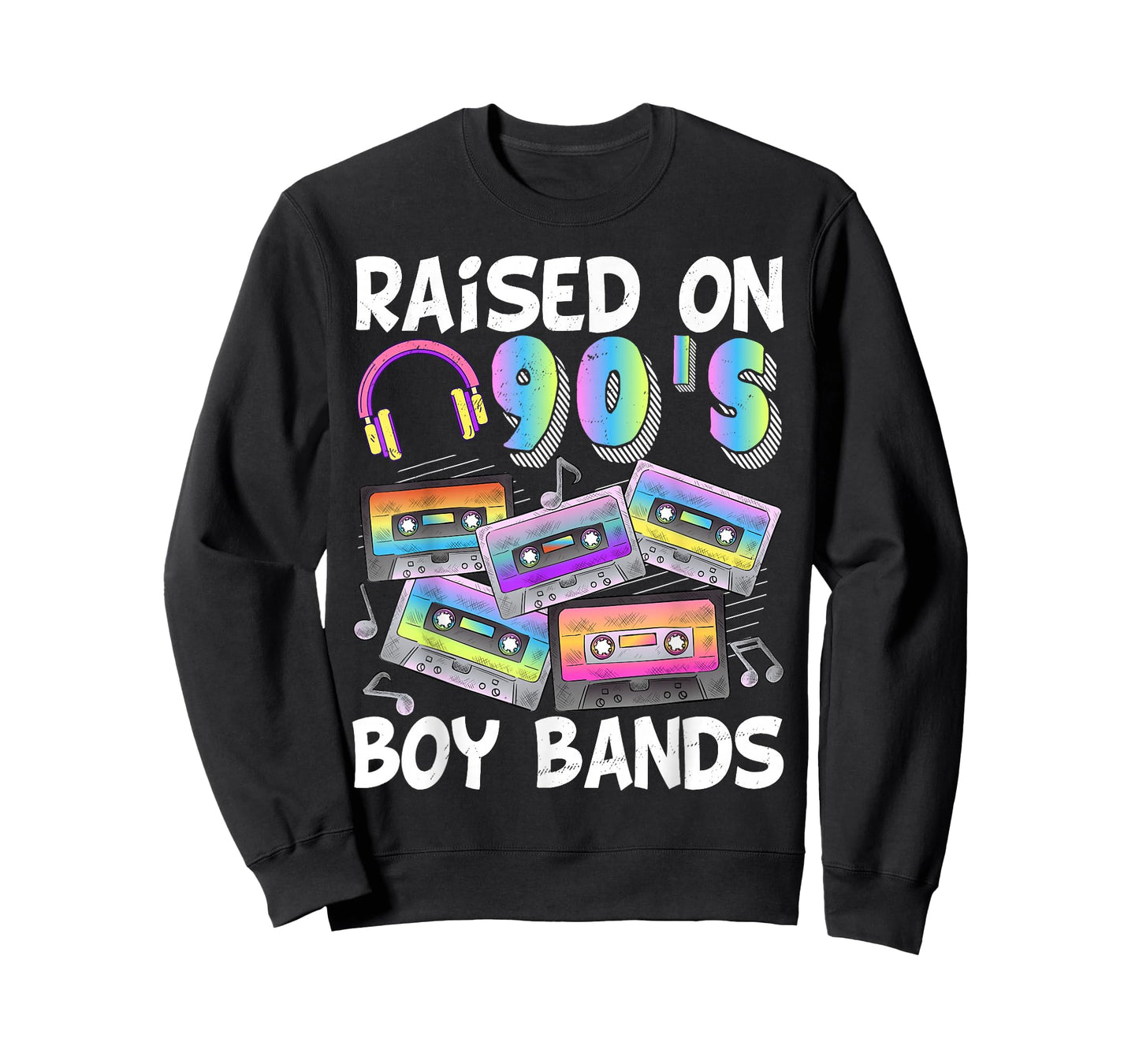 Raised On 90s BoyBand Cassette Tape Retro 90s Music Lover T-Shirt