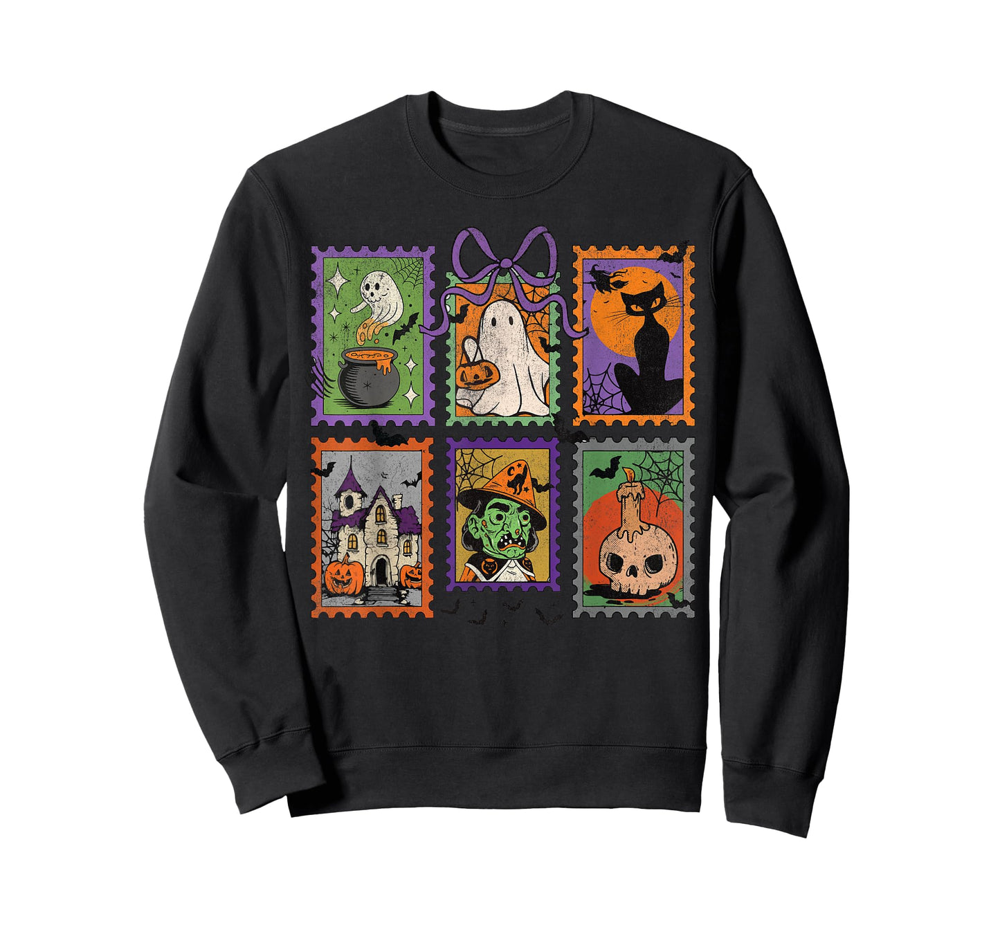Retro Halloween Cat Ghost, Spooky Season, Spooky Mama T-Shirt