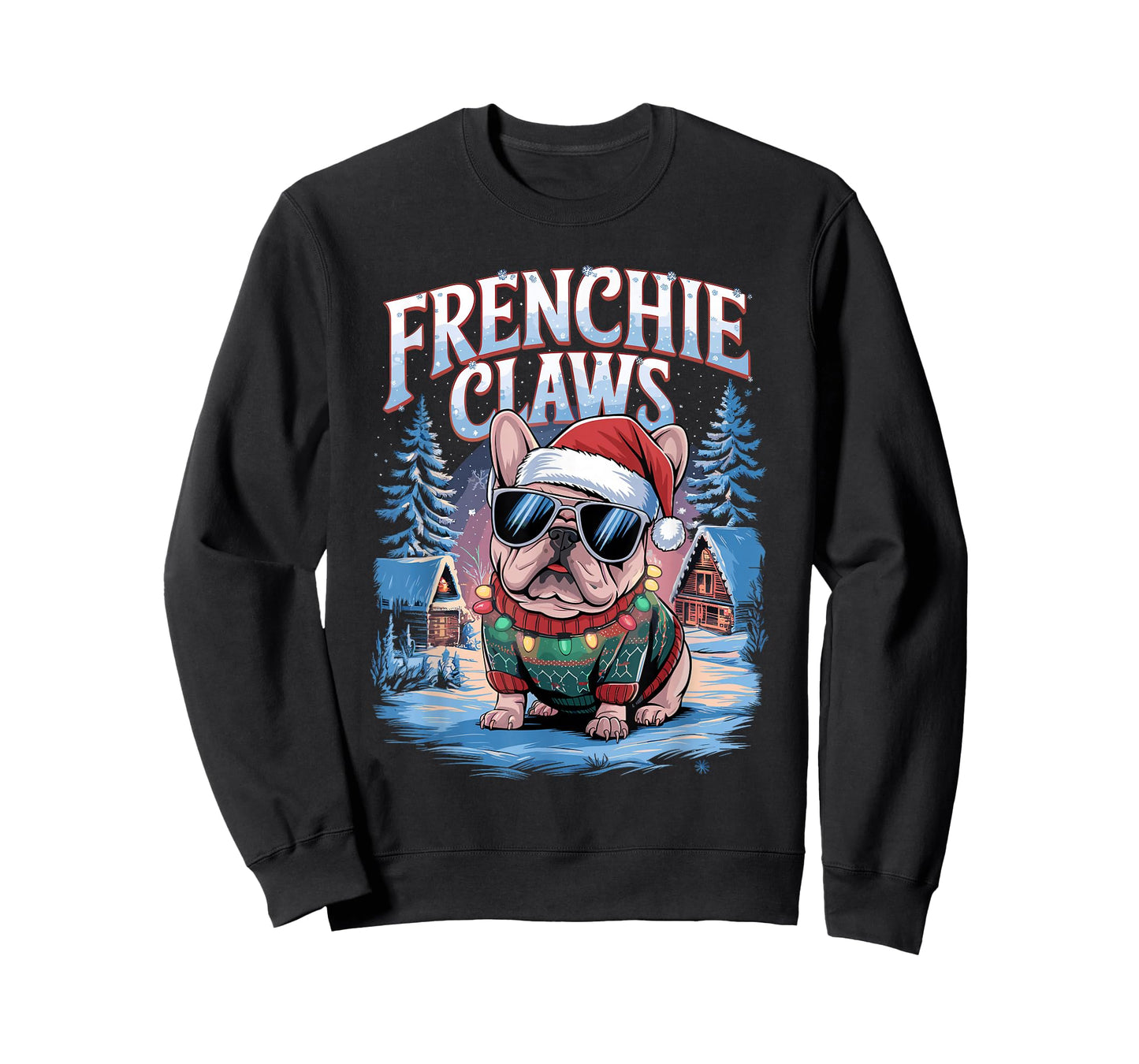Christmas Outfit Frenchie Claws Dog Owner French Bulldog T-Shirt