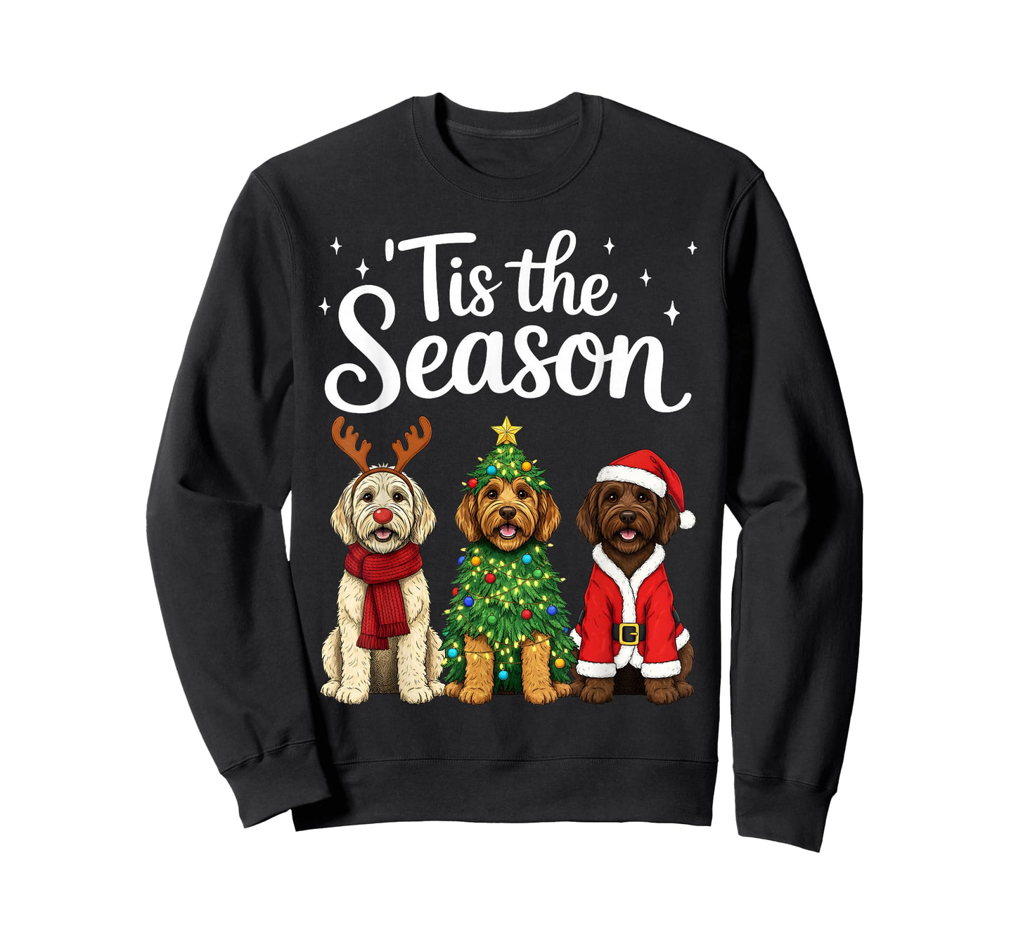 Tis The Season Goldendoodle Christmas Santa Doodle Dog Lover T-Shirt