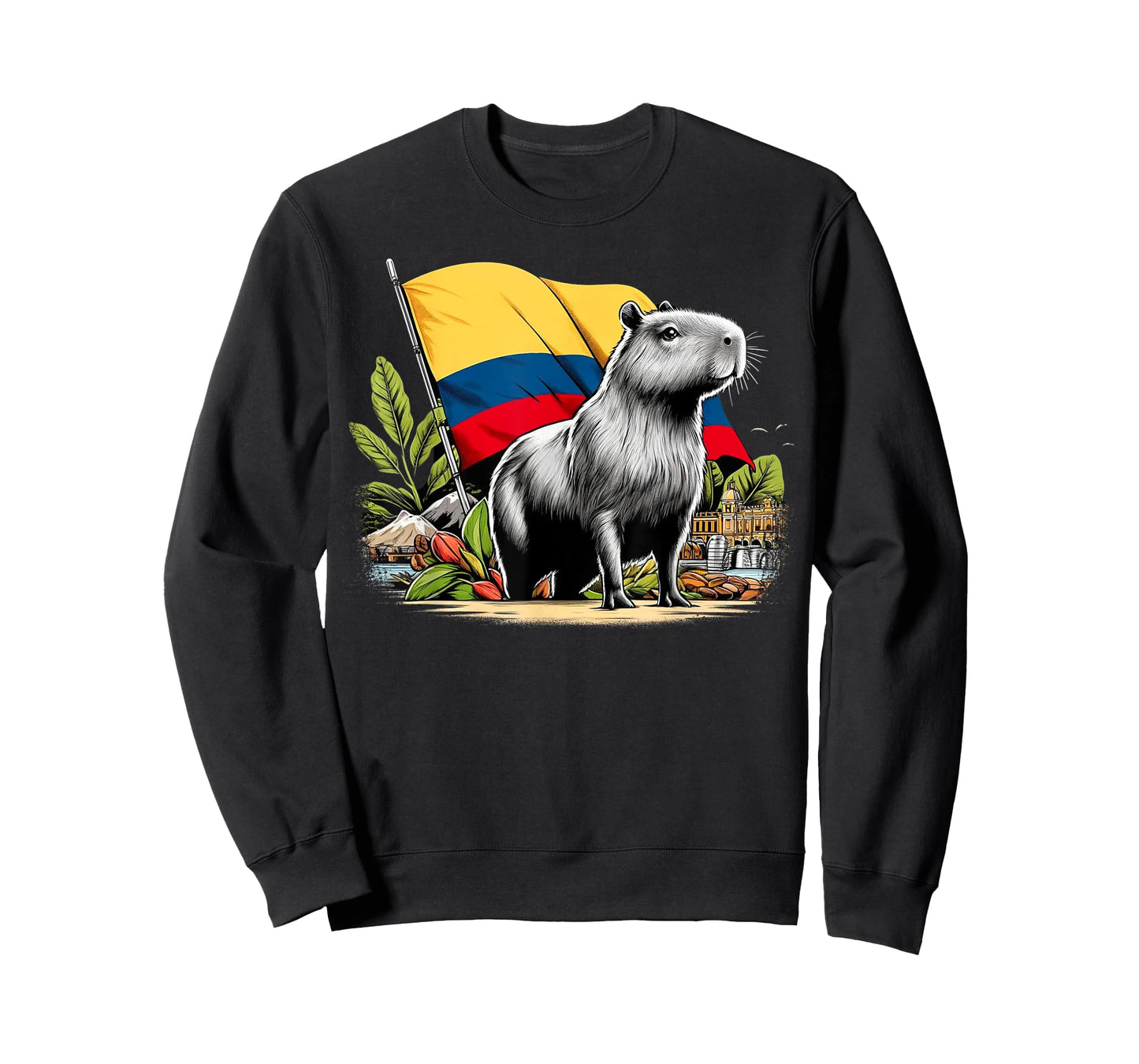 Proud Colombian Capybara Colombia Flag - National Day T-Shirt