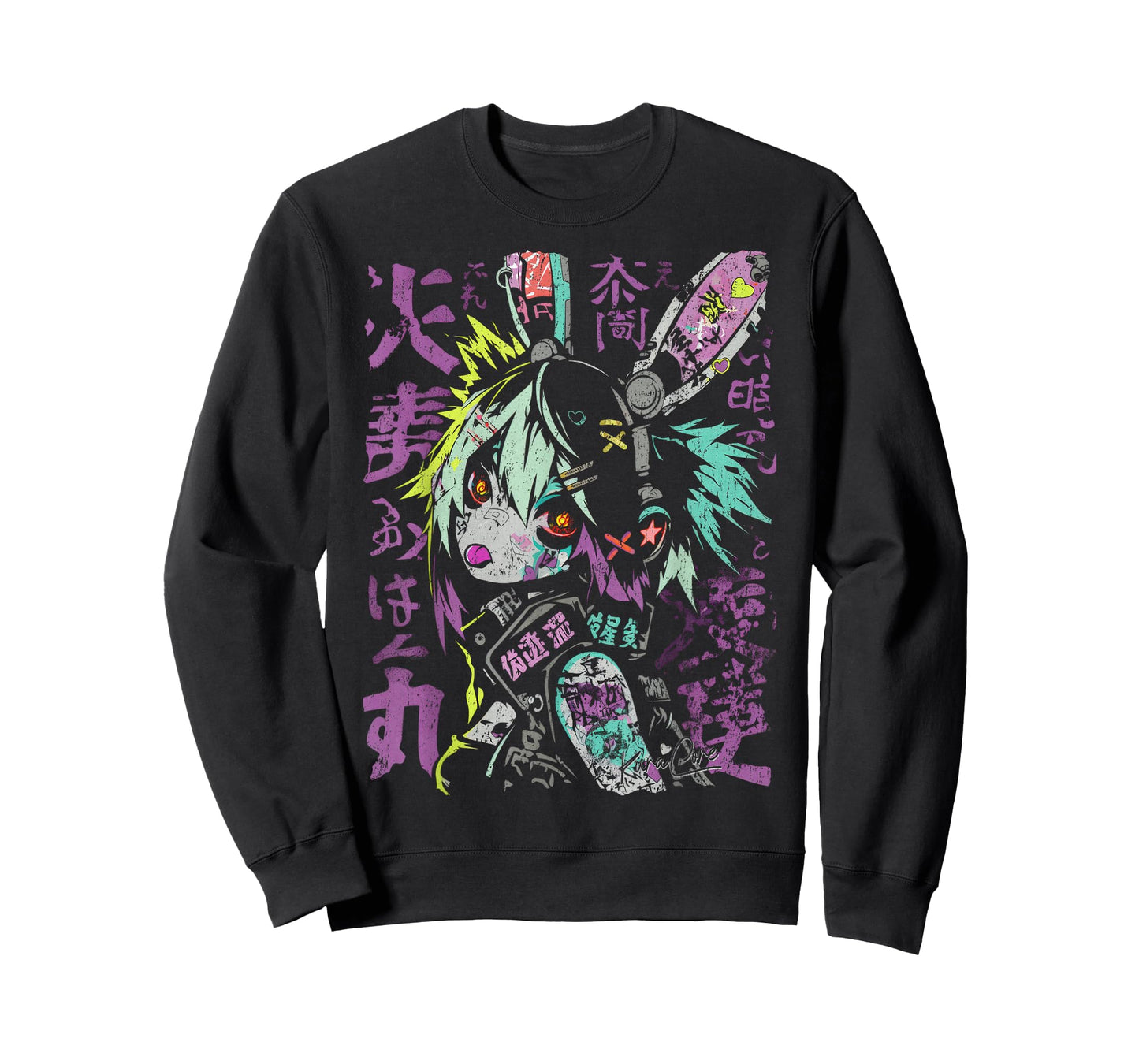 Japanese Streetwear Cyberpunk Y2K Techwear Retro Manga Anime T-Shirt