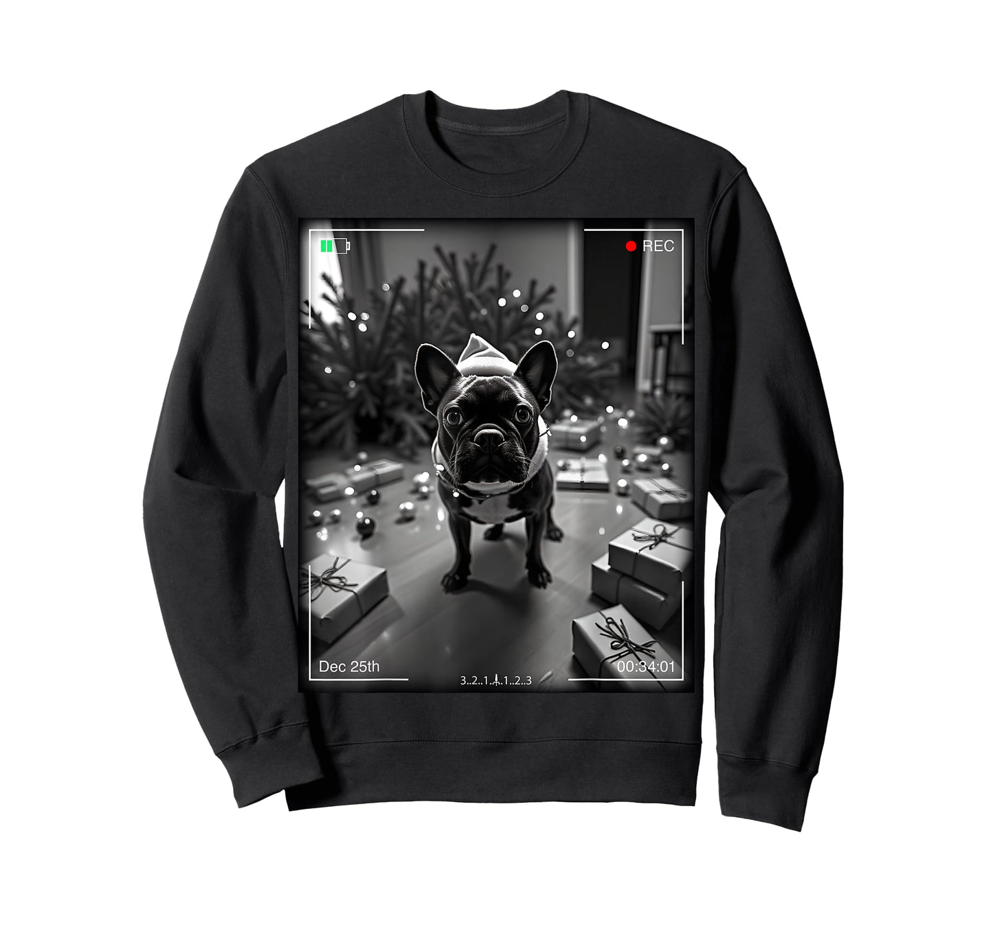 Christmas French Bulldog Caught On Camera T-Shirt