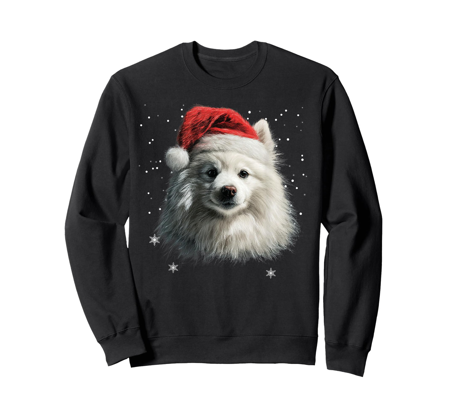American Eskimo Christmas Funny Santa Hat Dog Xmas T-Shirt