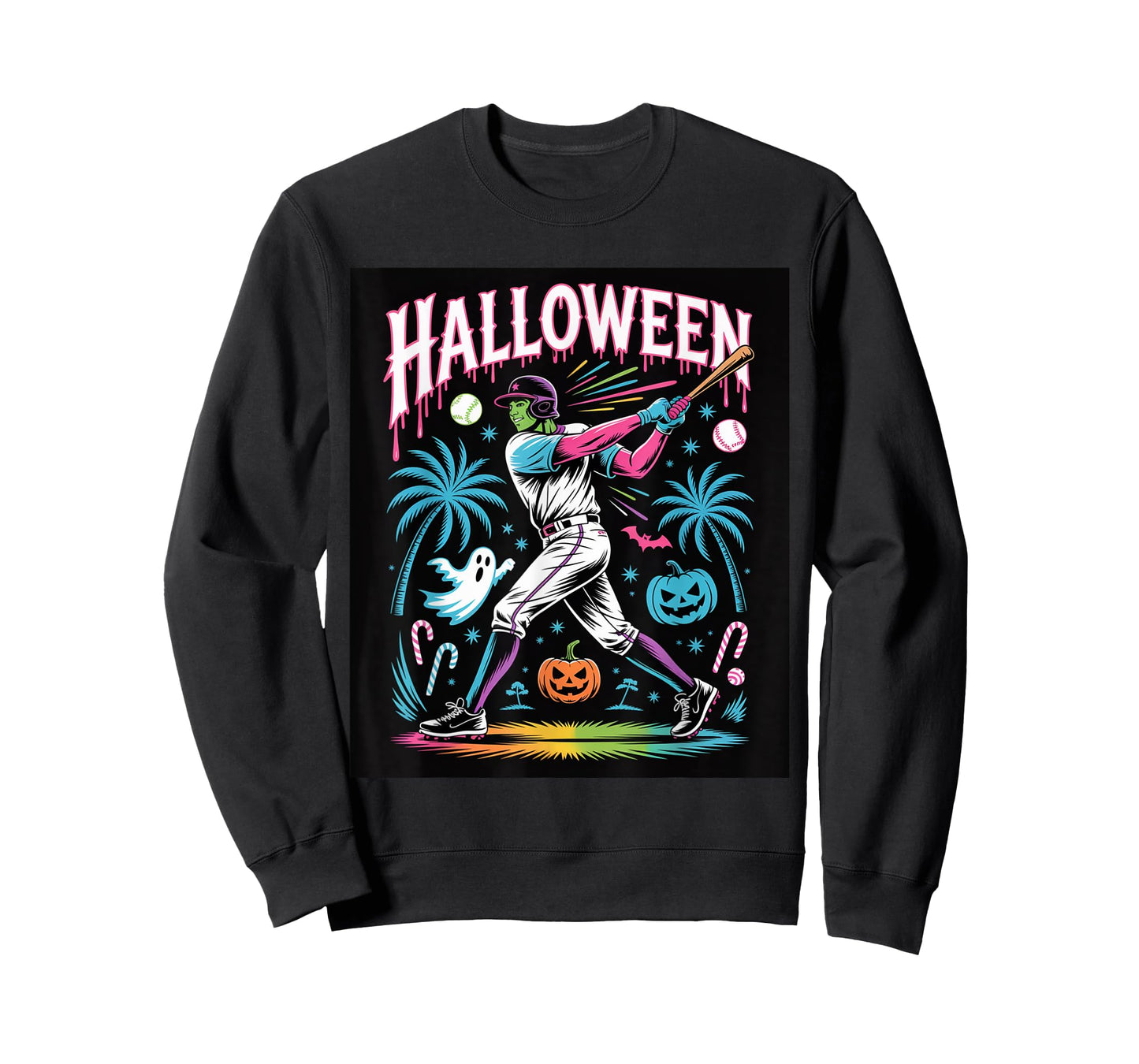Monster Swing – Halloween Baseball Slam T-Shirt