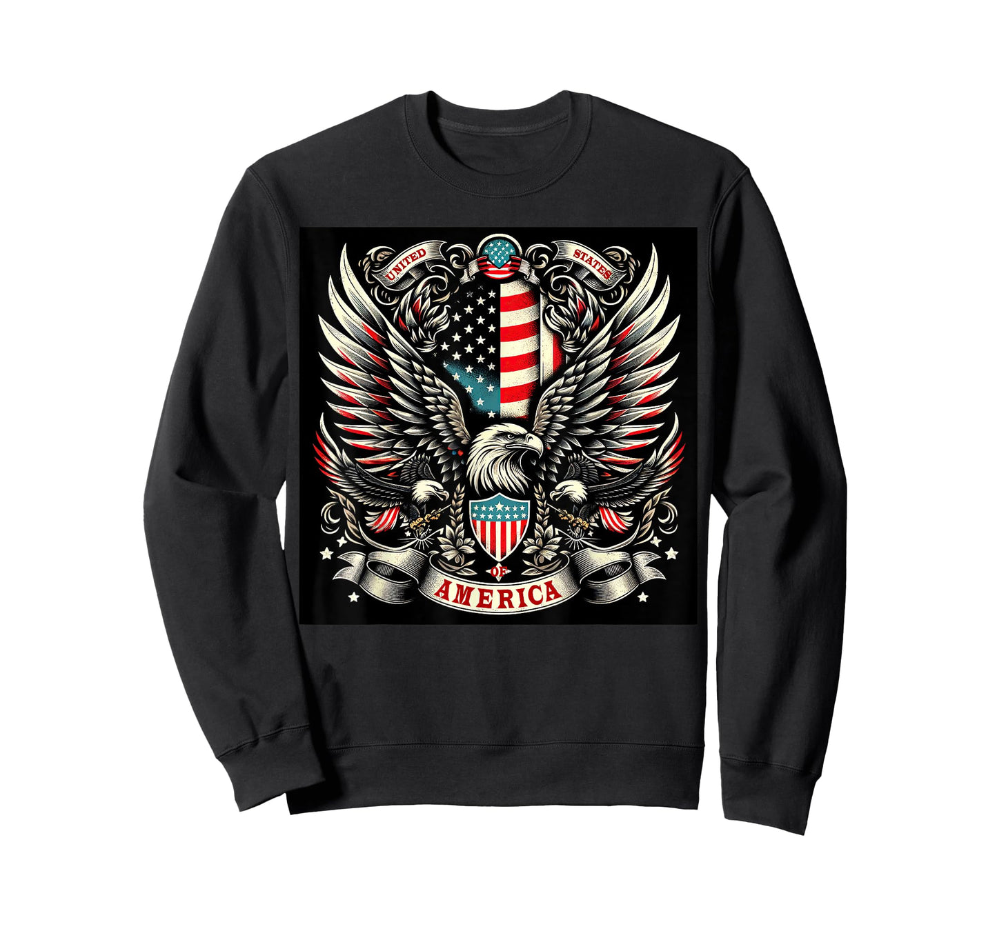 American Patriot - Proud Eagle and Flag Design for USA Lover T-Shirt