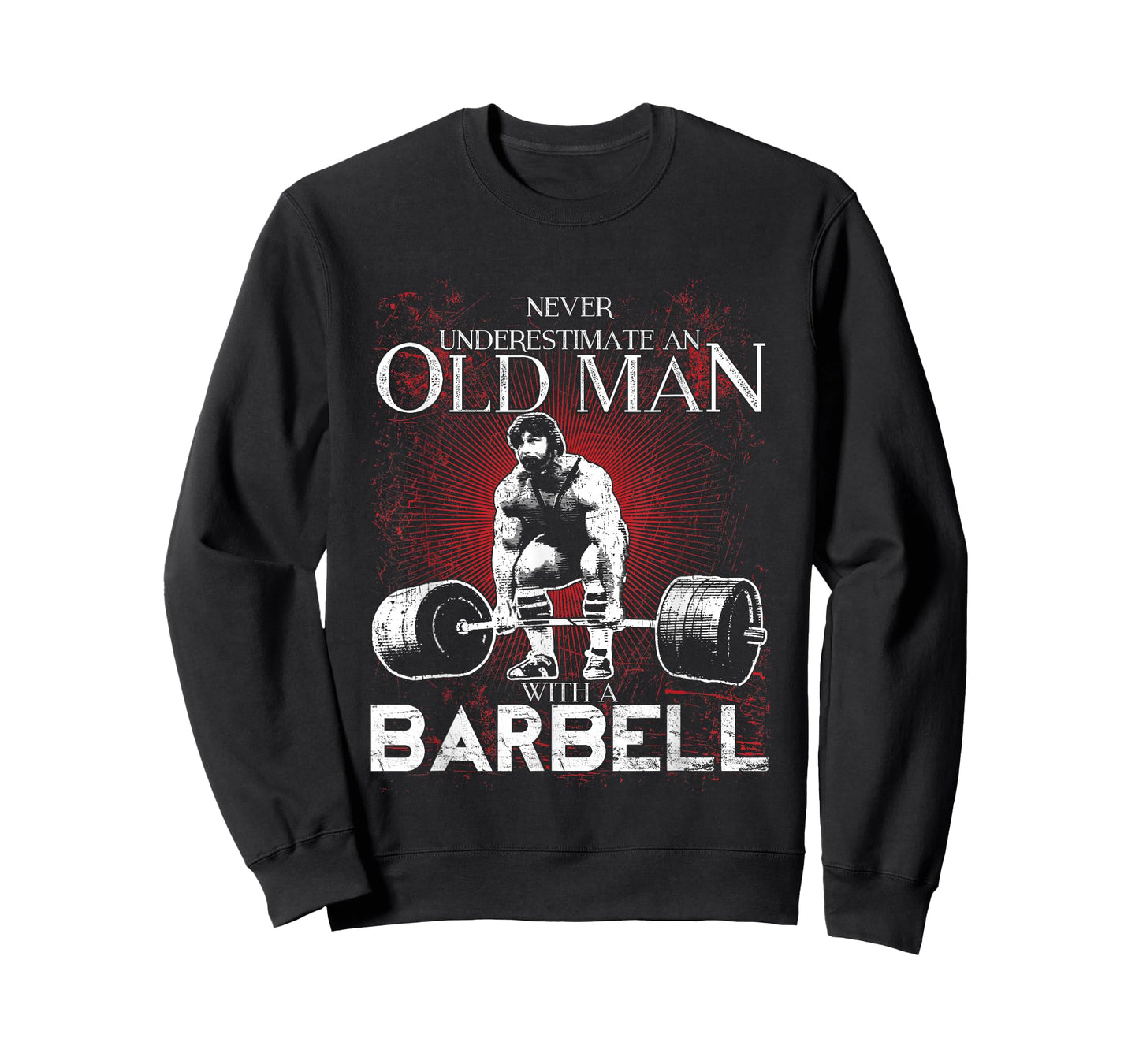 Old Man Barbell Powerlifting Tee T-Shirt