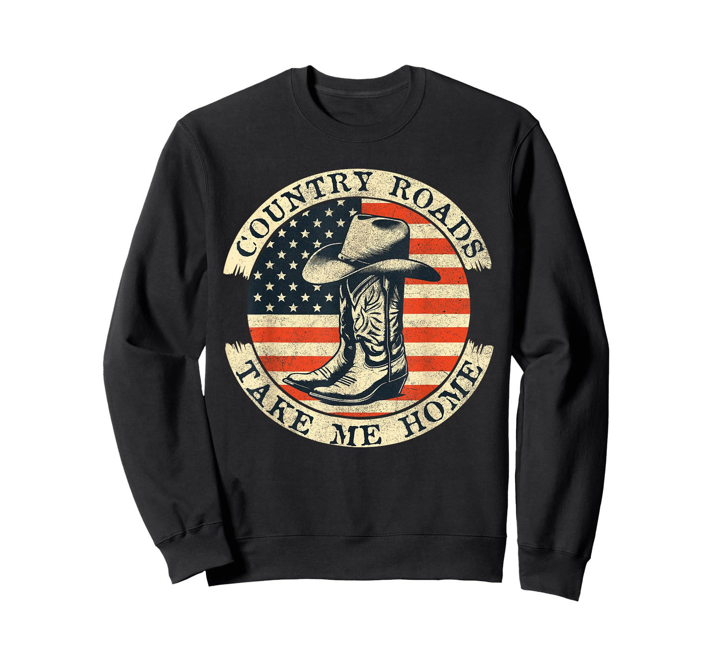 Country Roads Take Me Home Cowboy Western Virginia Retro T-Shirt