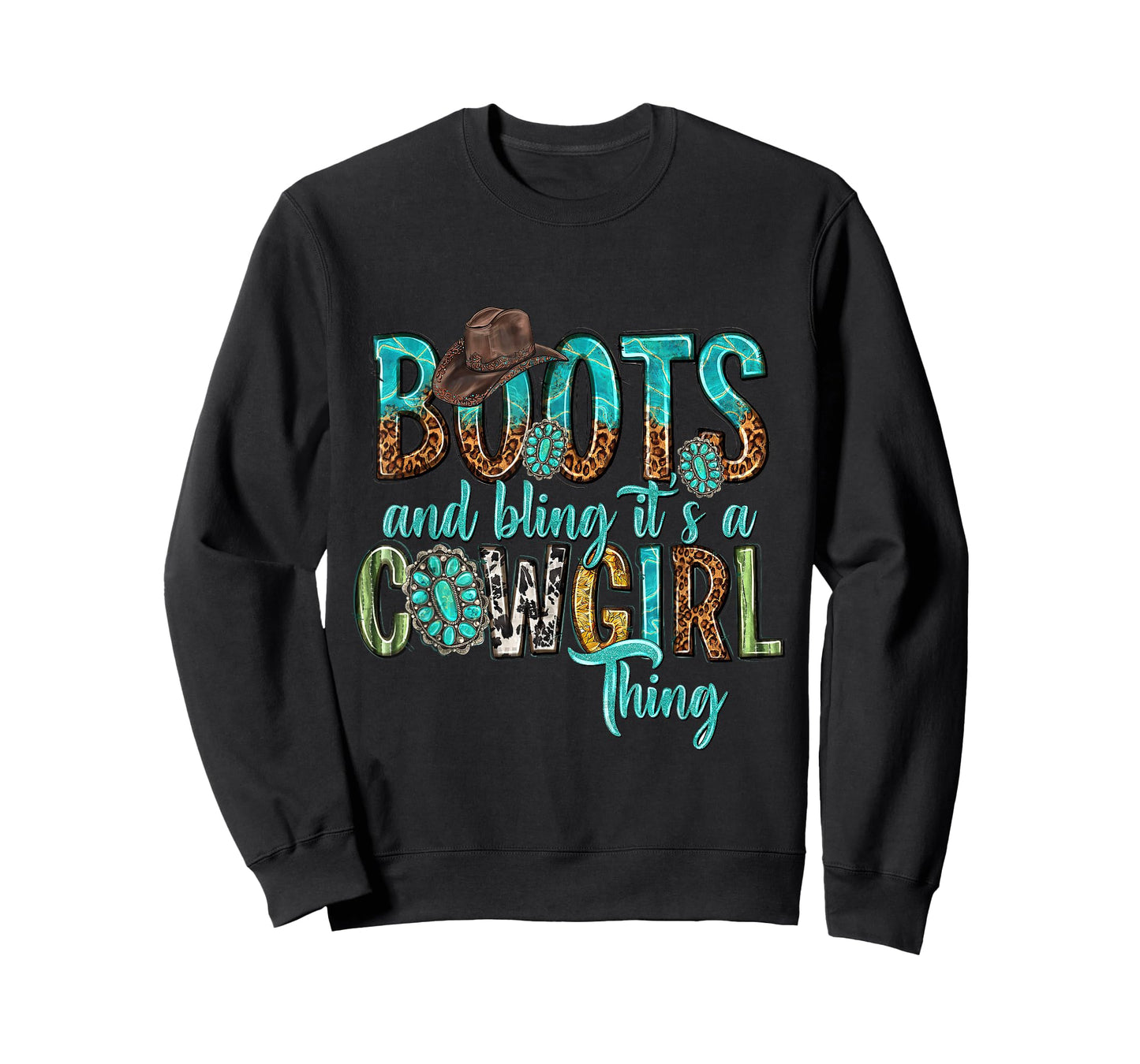 Boots And Bling It's A Cowgirl Thing Rodeo Hat Funny T-Shirt