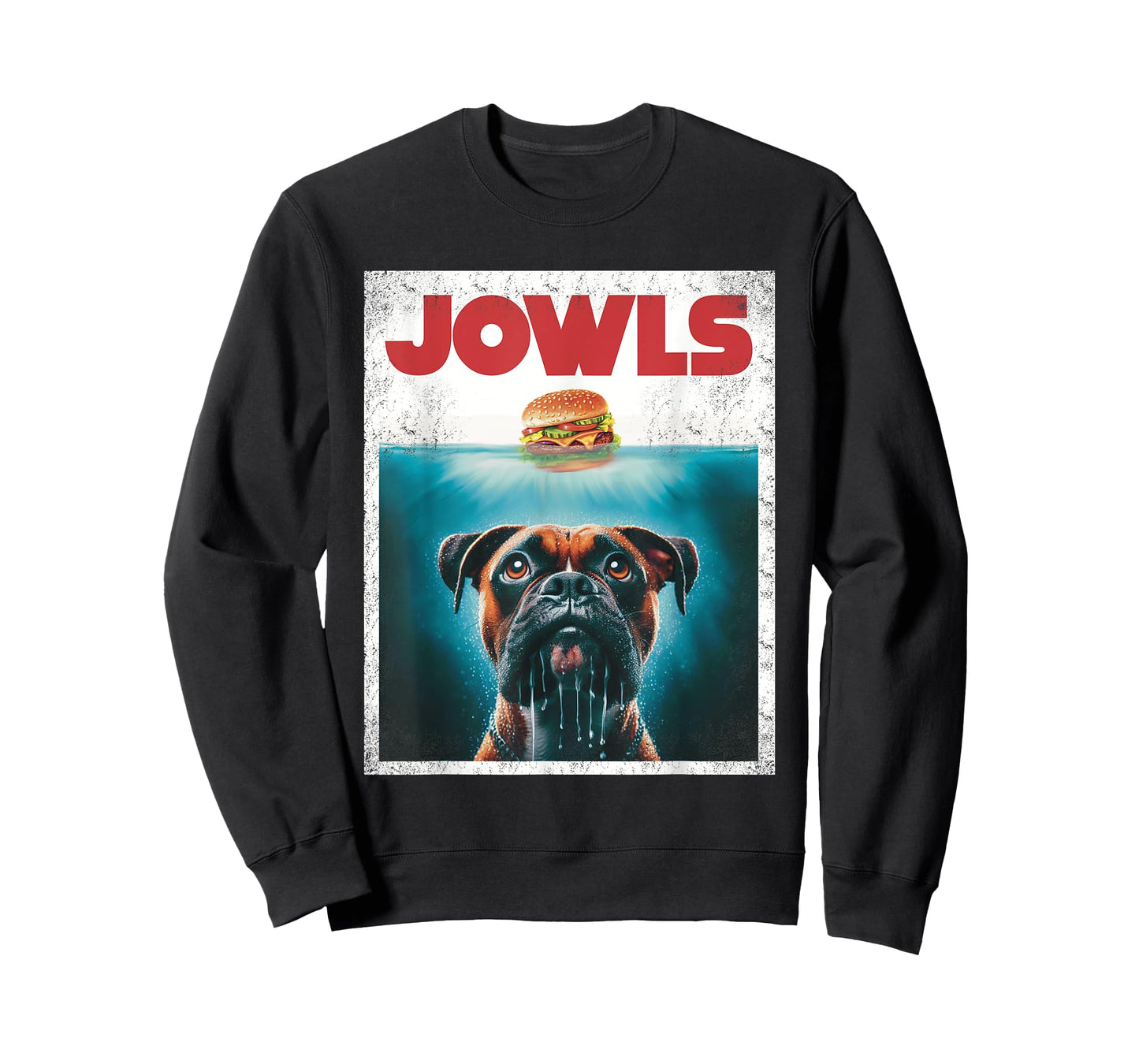 Funny Boxer Brown Brindle Jowls Burger, Wigglebutt Dog Mom Men Women Girls Kids T-Shirt