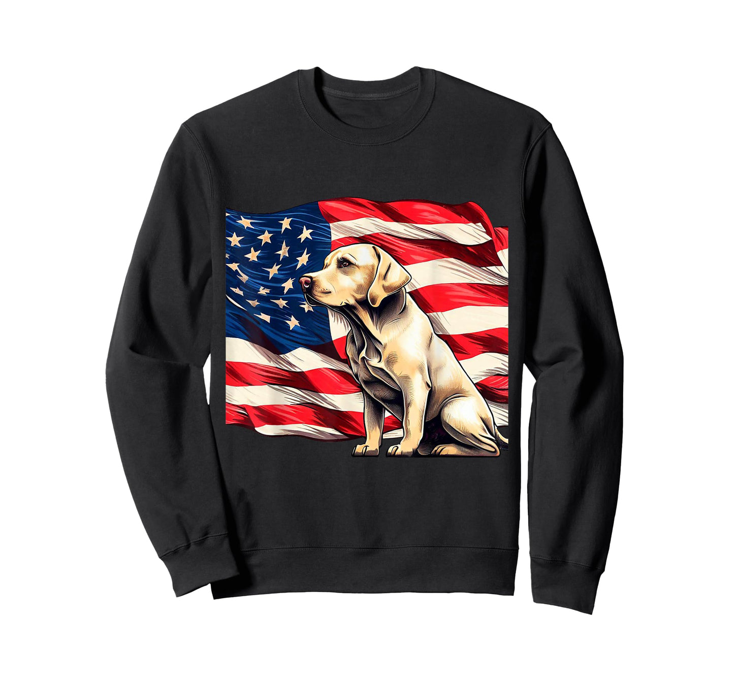 Patriotic Labrador American Flag T-Shirt