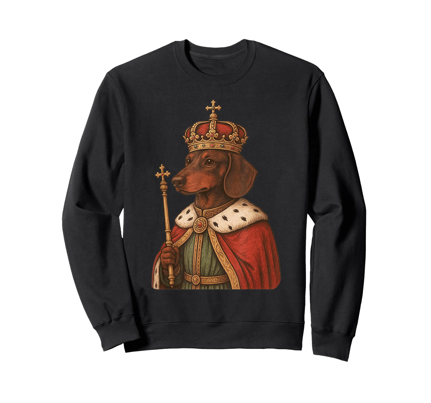 Dachshund is King Doxie Dog Dachshund Lover Men Women T-Shirt