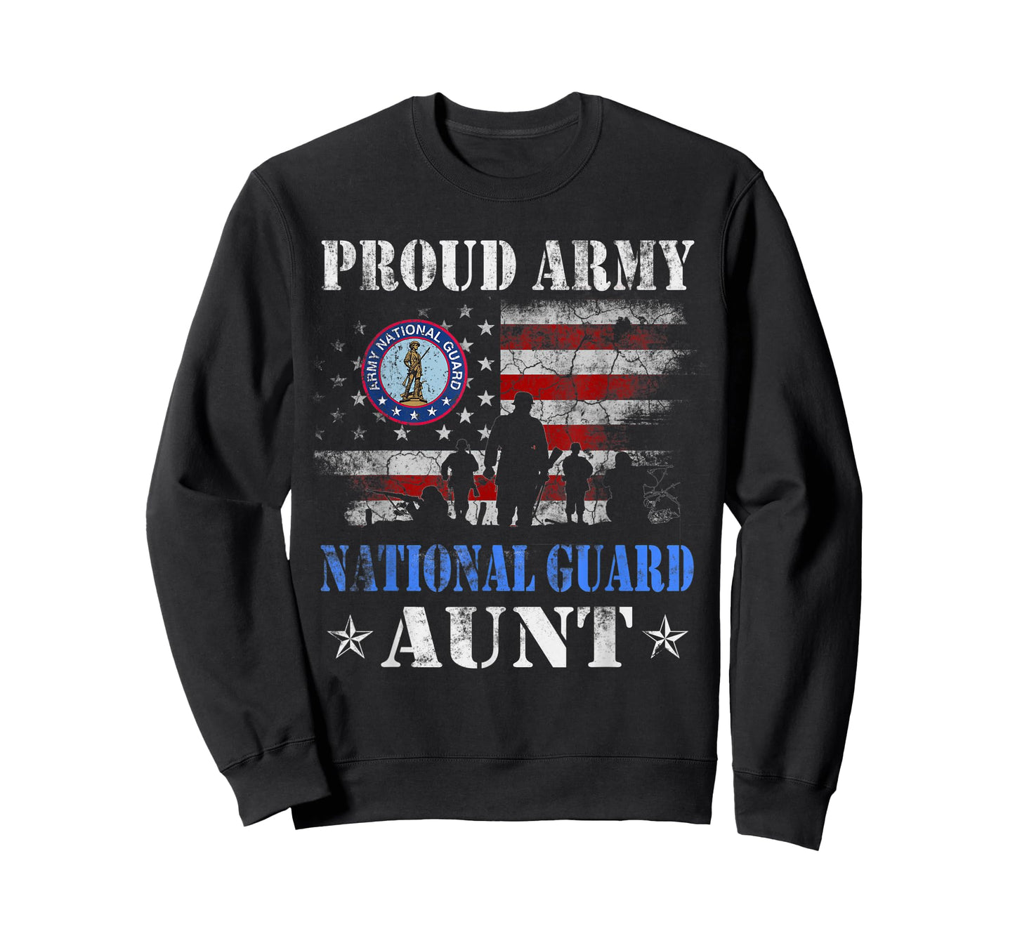 Proud Army National Guard Aunt T shirt Veterans Day Gift T-Shirt