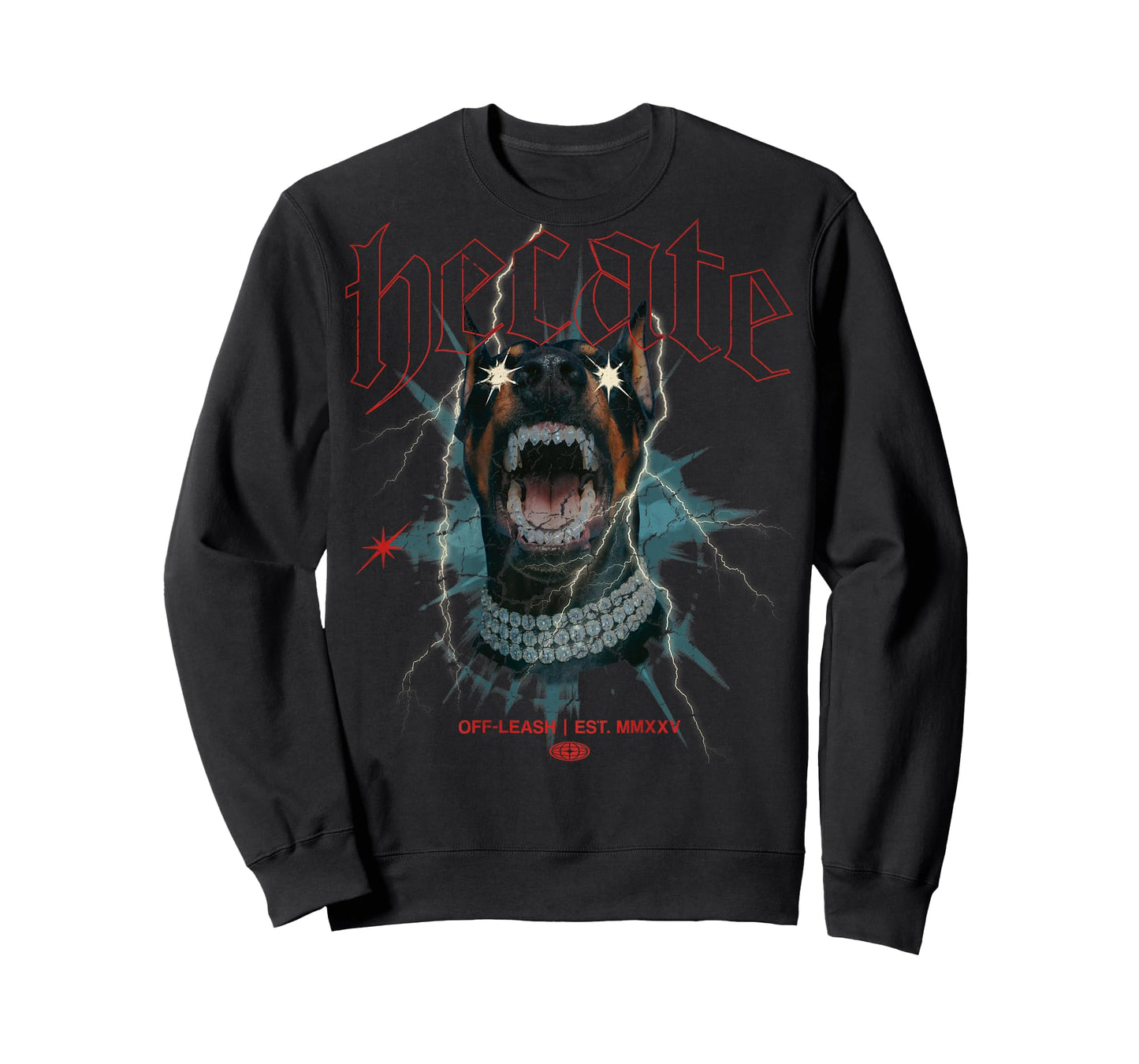 Doberman Dog Vintage Streetwear Urban Hip Hop Y2K Back Print T-Shirt