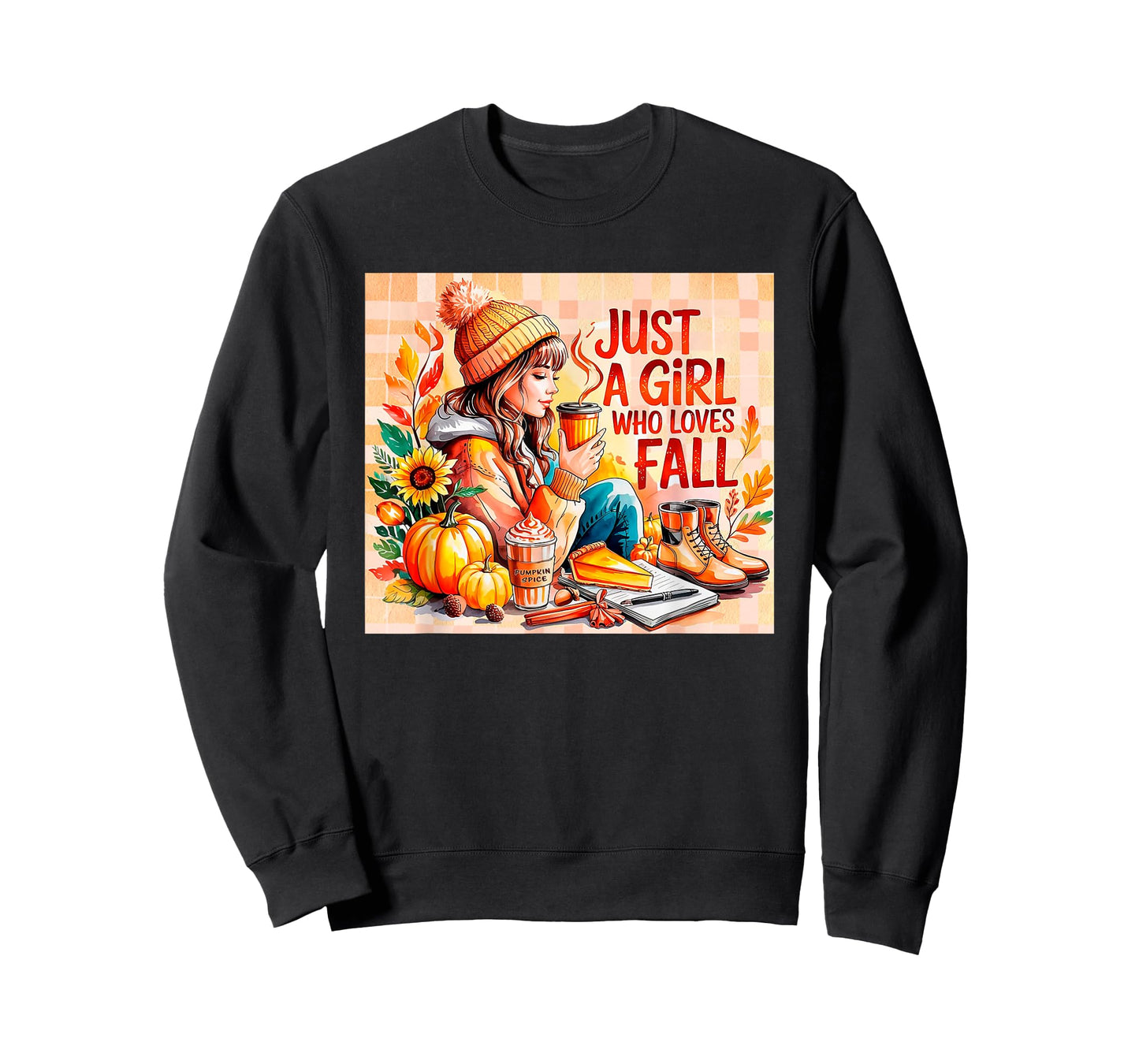 Just a Girl Who Loves Fall Autumn Coffee Pumpkin Spice Fall T-Shirt
