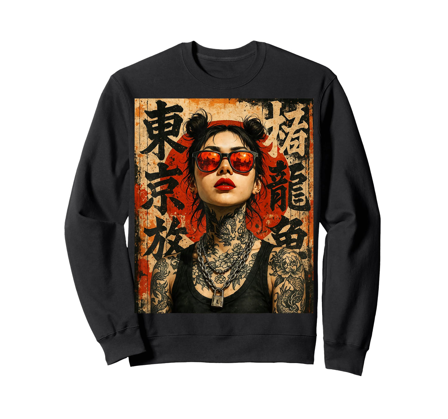 Anime Kawaii Japanese Samurai Geisha Tattoo K-Pop Y2K Manga T-Shirt