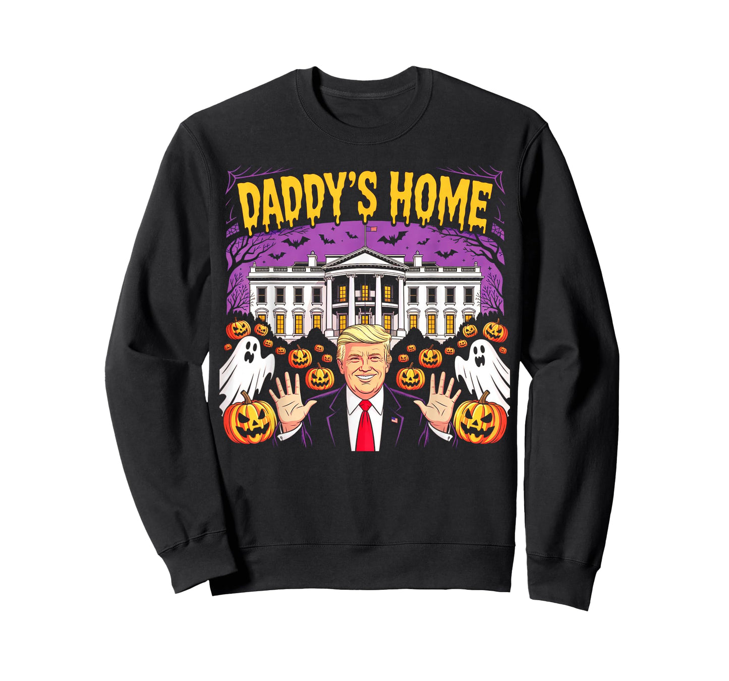 Funny Patriotic Halloween 2025 Daddy's Home White House USA T-Shirt