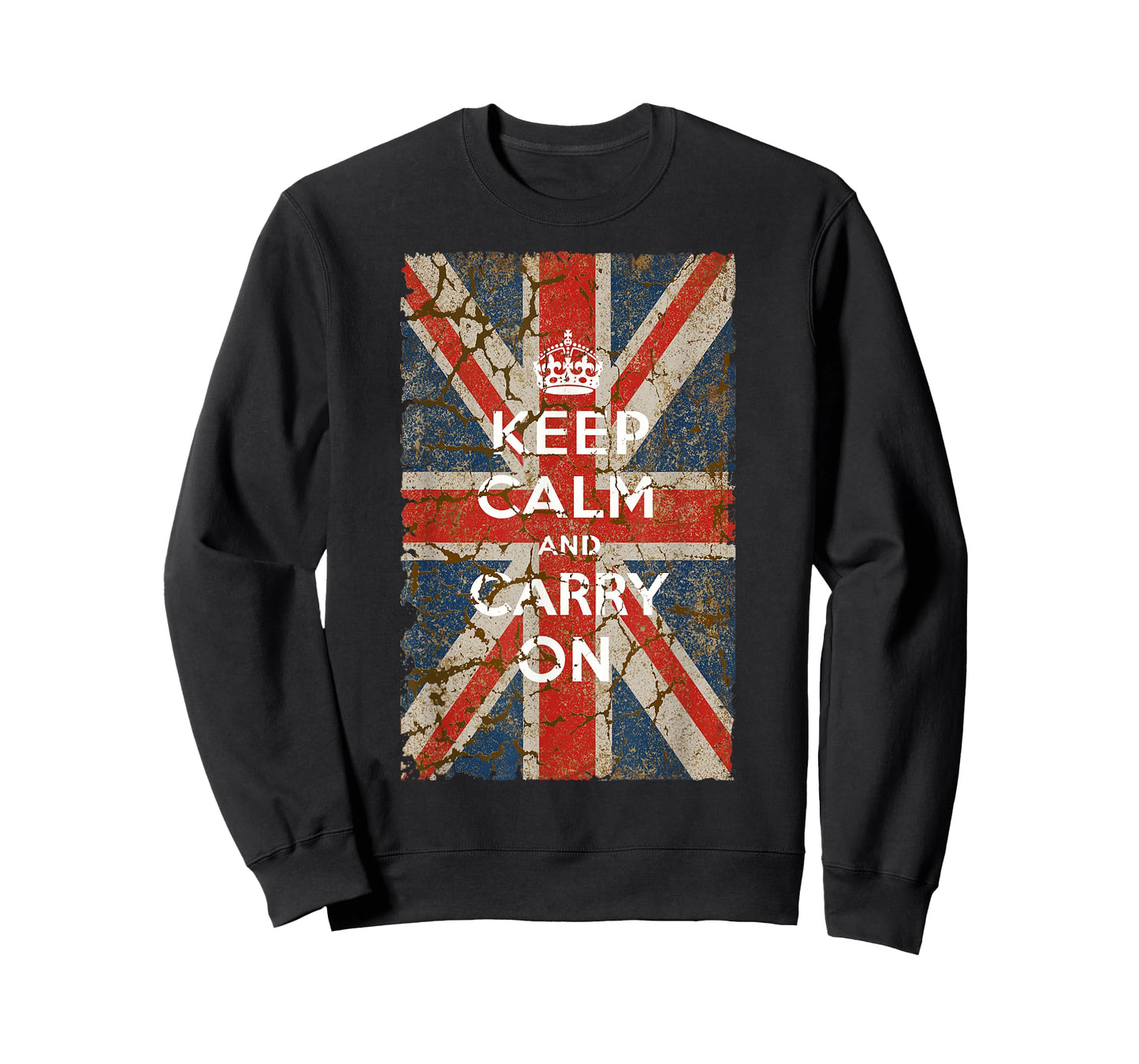 Keep Calm and Carry On with UK Flag T-Shirt
