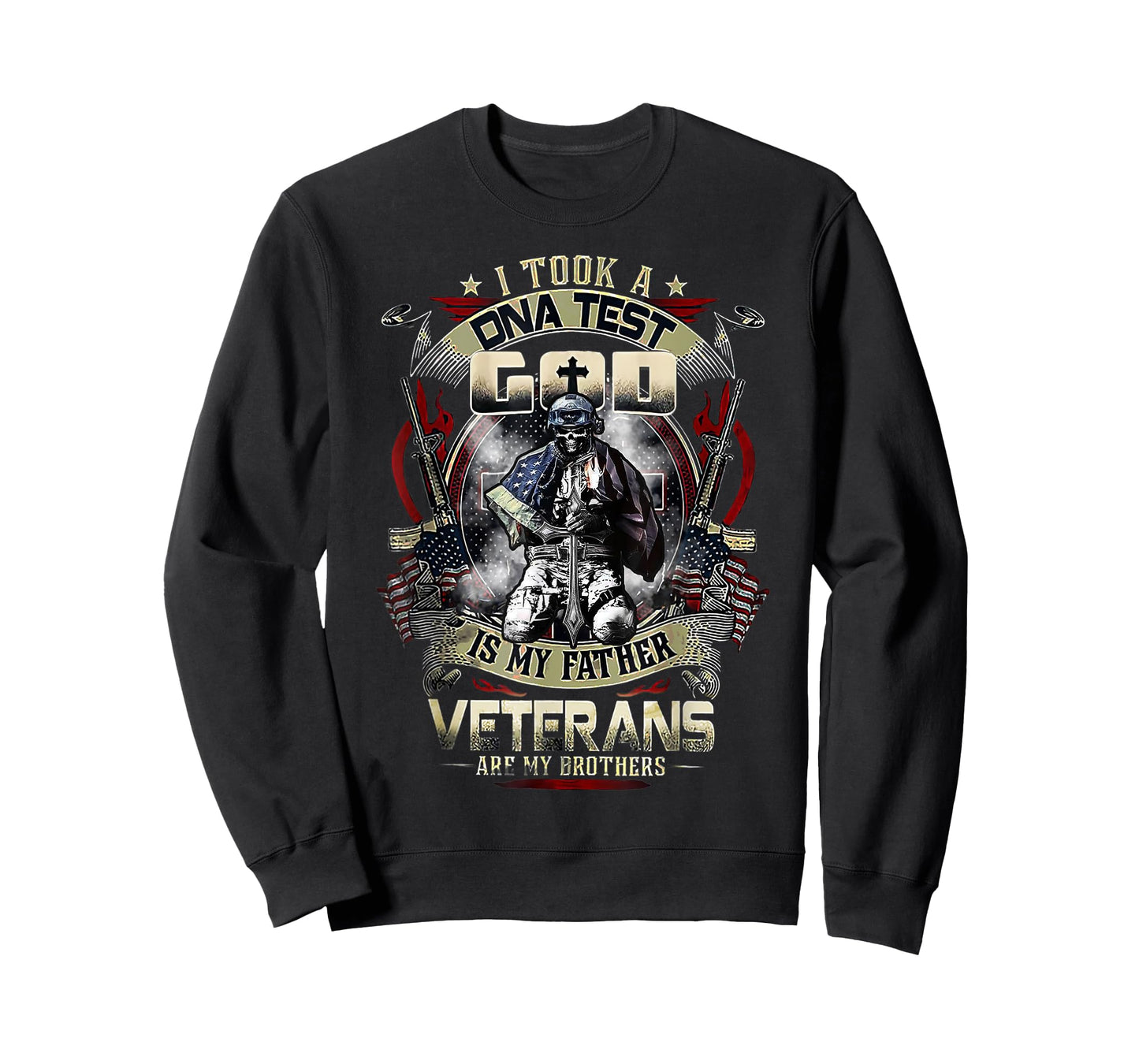 Mens I Took A DNA Test God Is My Father Veterans Brothers T-Shirt