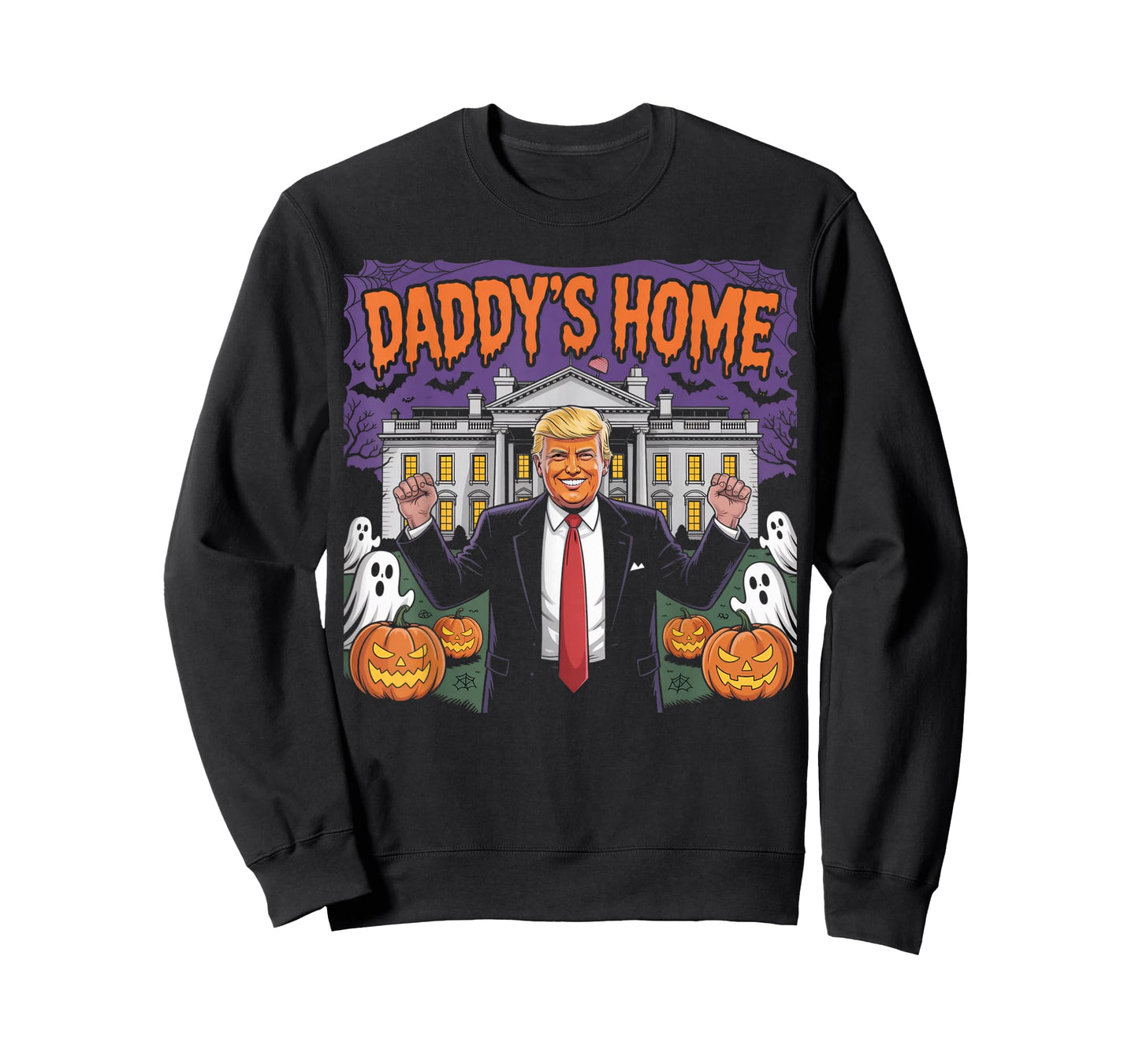 Funny Patriotic Halloween 2025 Daddy's Home White House USA T-Shirt