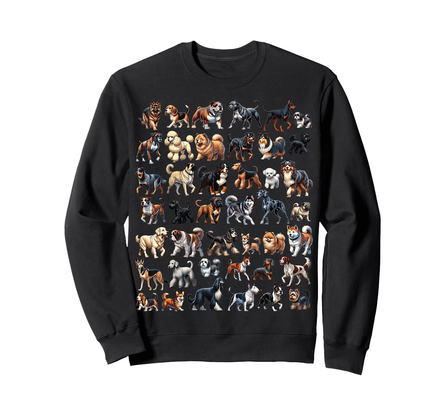 Types Of Dogs Educational Dog Lovers Boys Girls Kids T-Shirt
